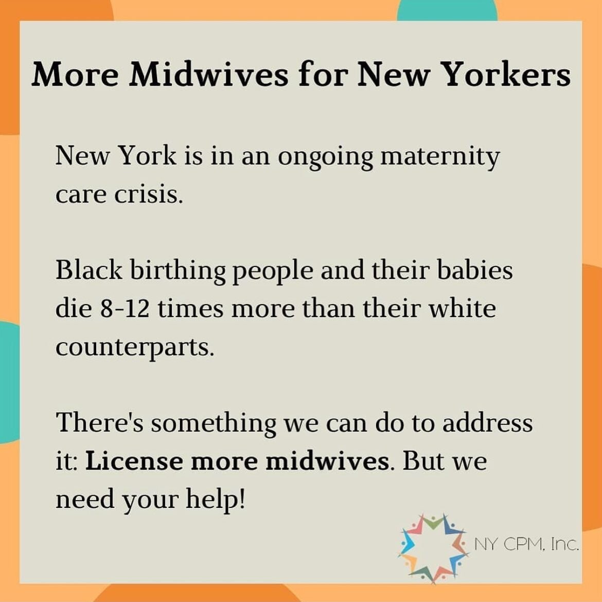 NYC needs more options for birthing people that centers birthing people. Swipe right in this post for multiple action steps. Add your voice to those who want to see the landscape of birthing options in NYC change for the better. @nycpm.inc