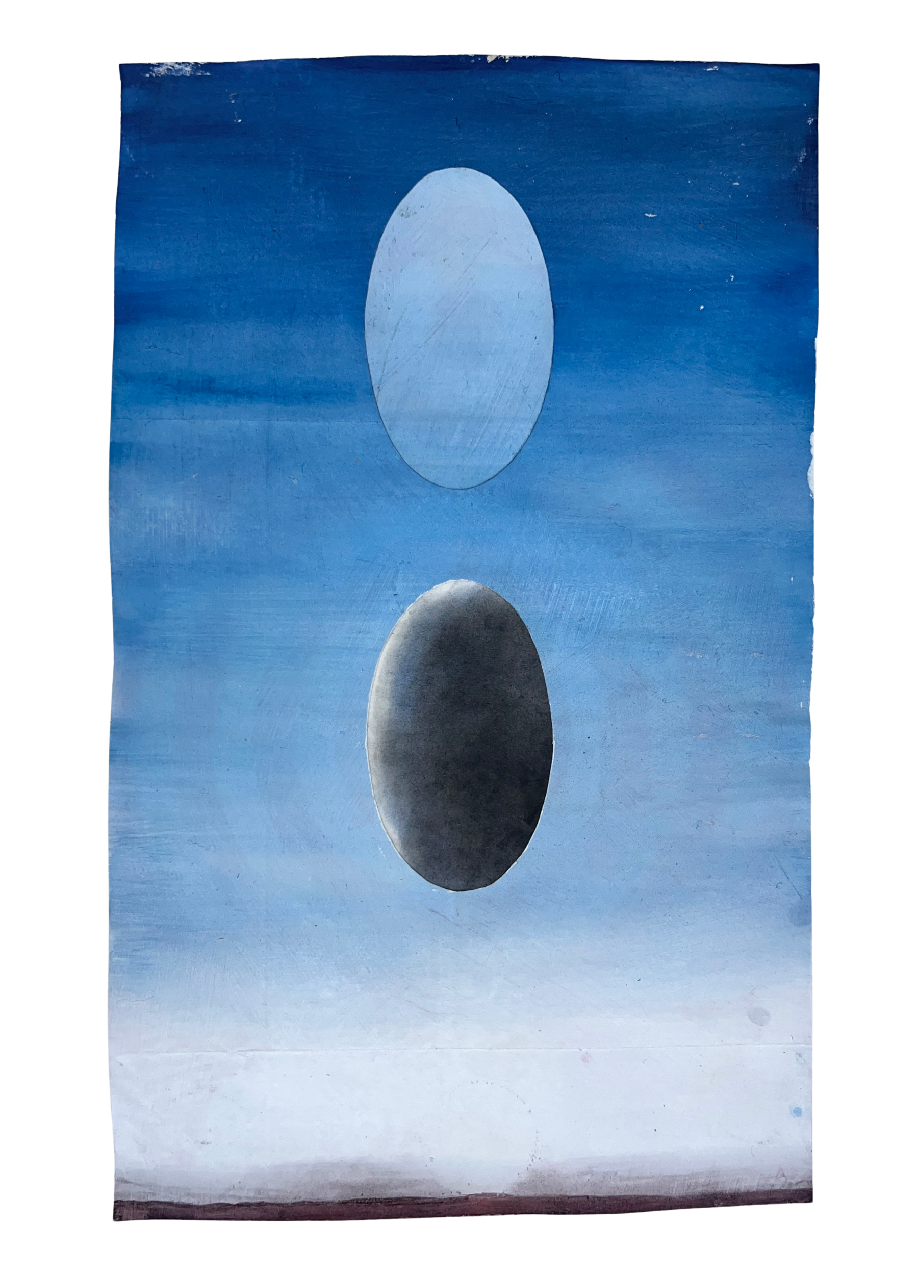 Open, 2026, acrylic & collage on paper, 21 x 13 inches