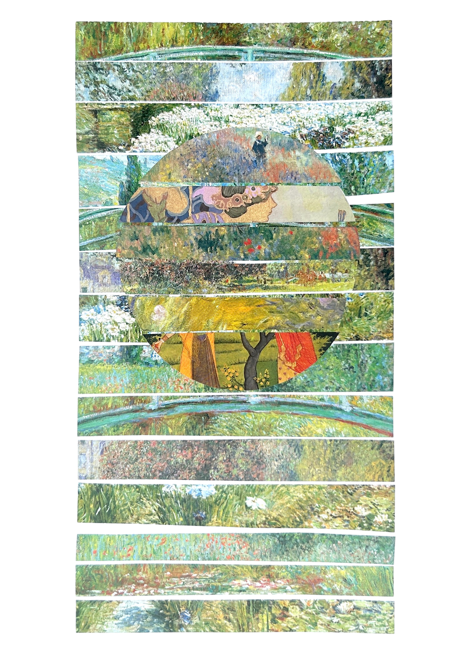 Subtle Gate 2, 2025 collage on paper, 
12 x 7 inches