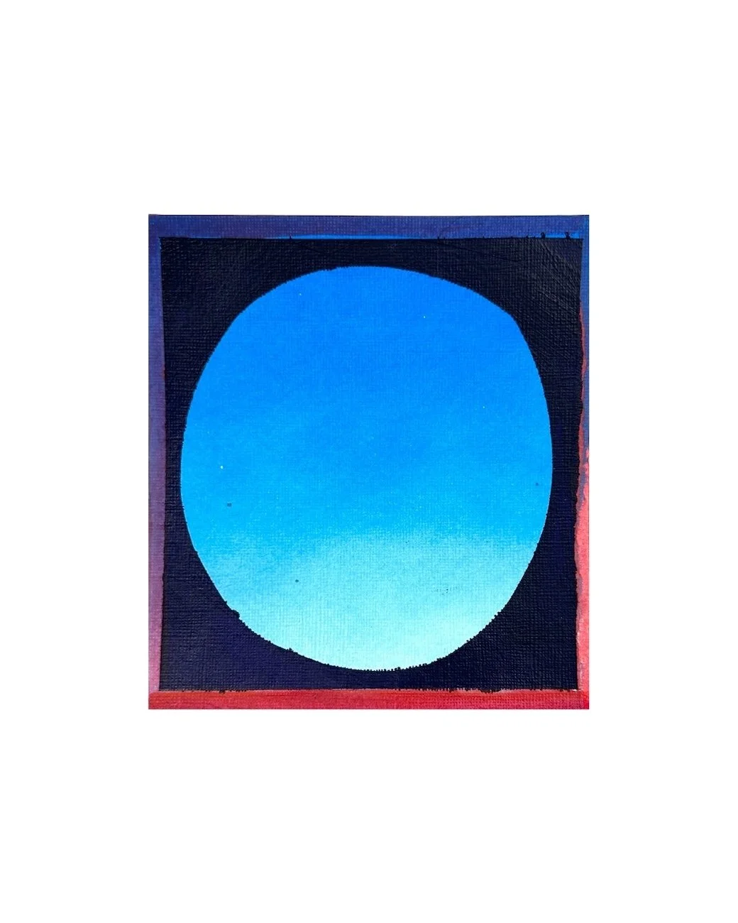 Through, 2025, acrylic on paper, 5 x 5 inches