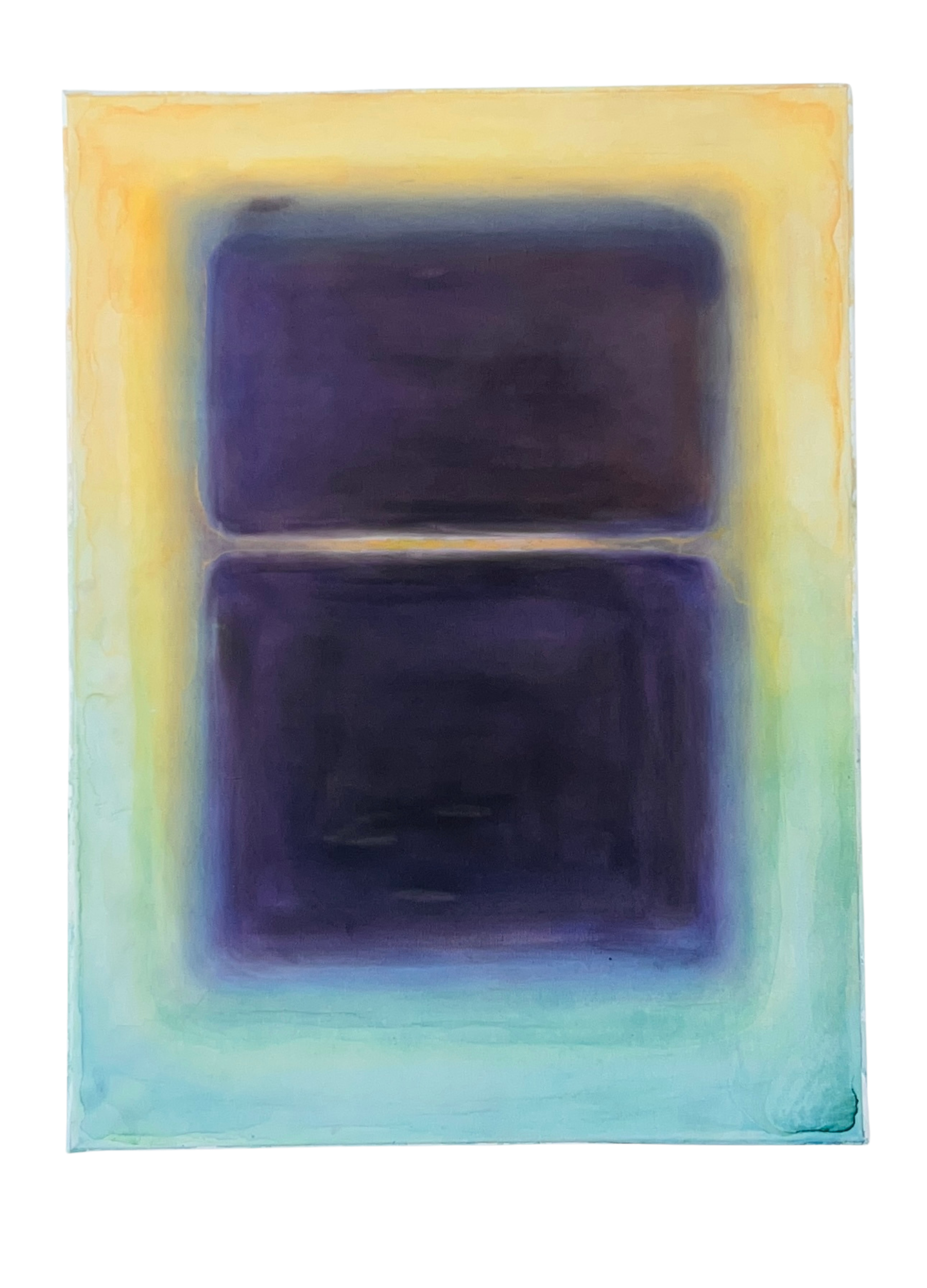 Samsara, 2026, watercolor & pastel on canvas, 24 x 18 inches