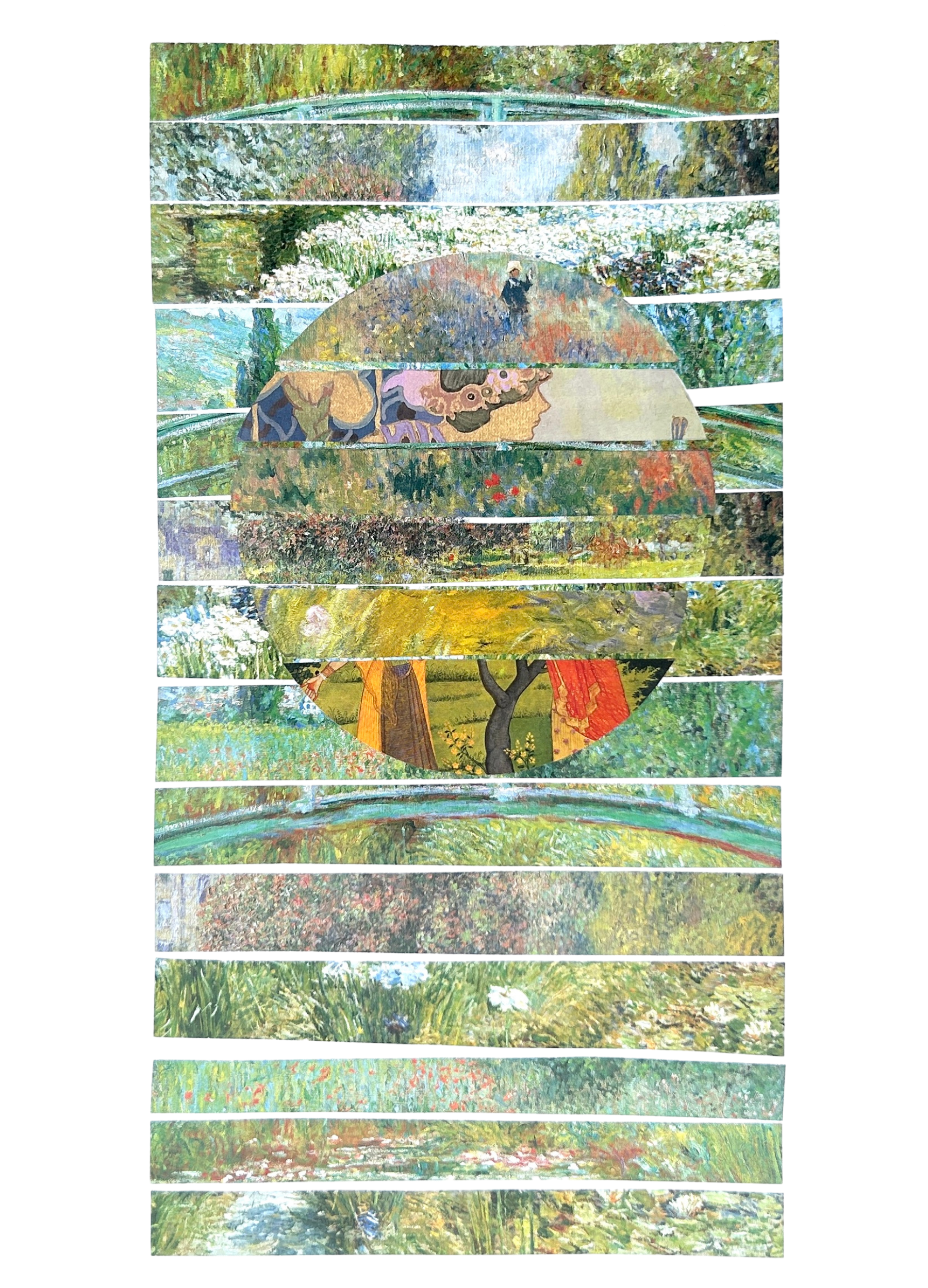 Collage 2, collage on paper, 12 x 7 inches, 2025
