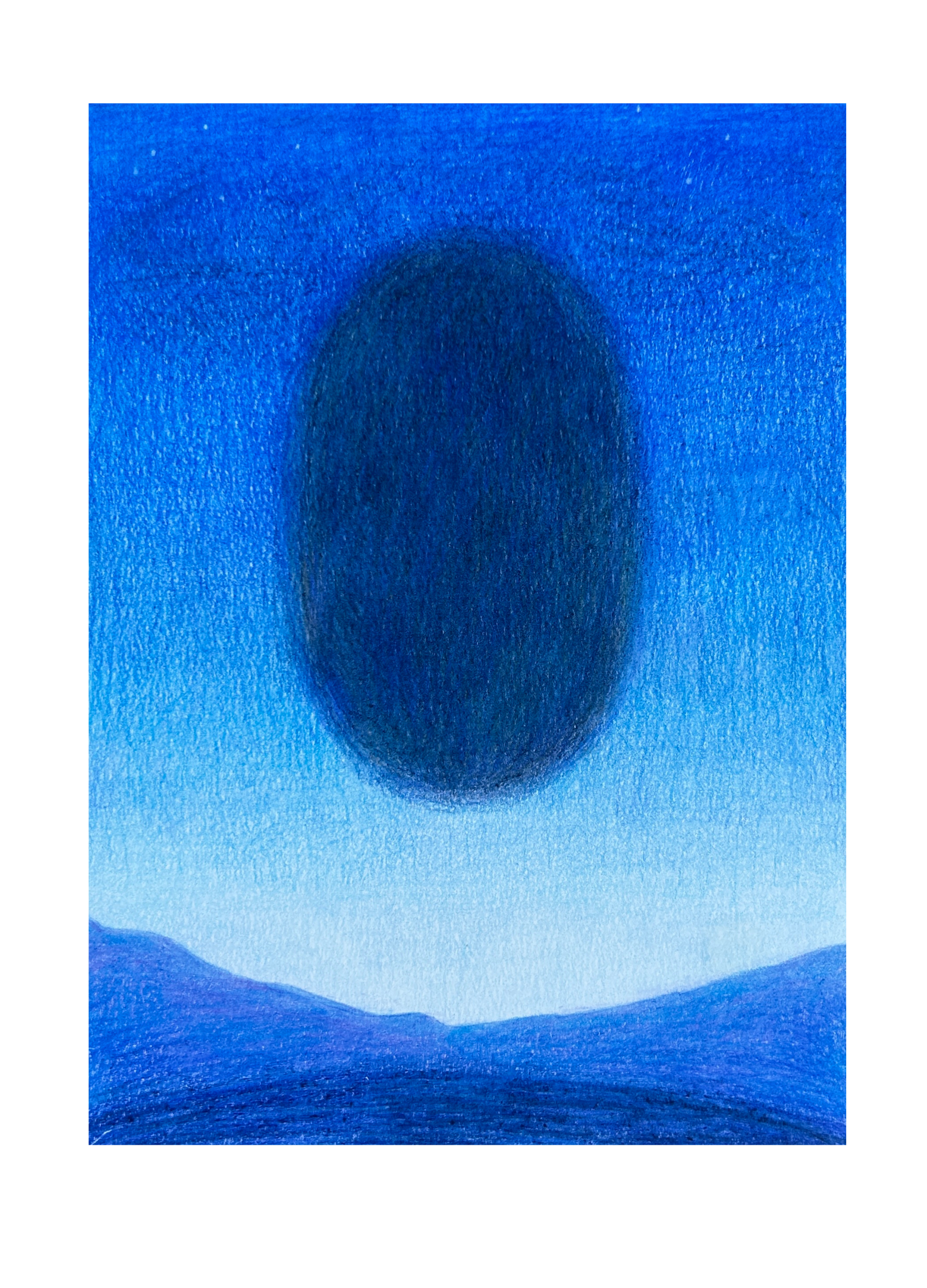 Outside Atmosphere, 2026, pencil on paper, 12 x 9 inches