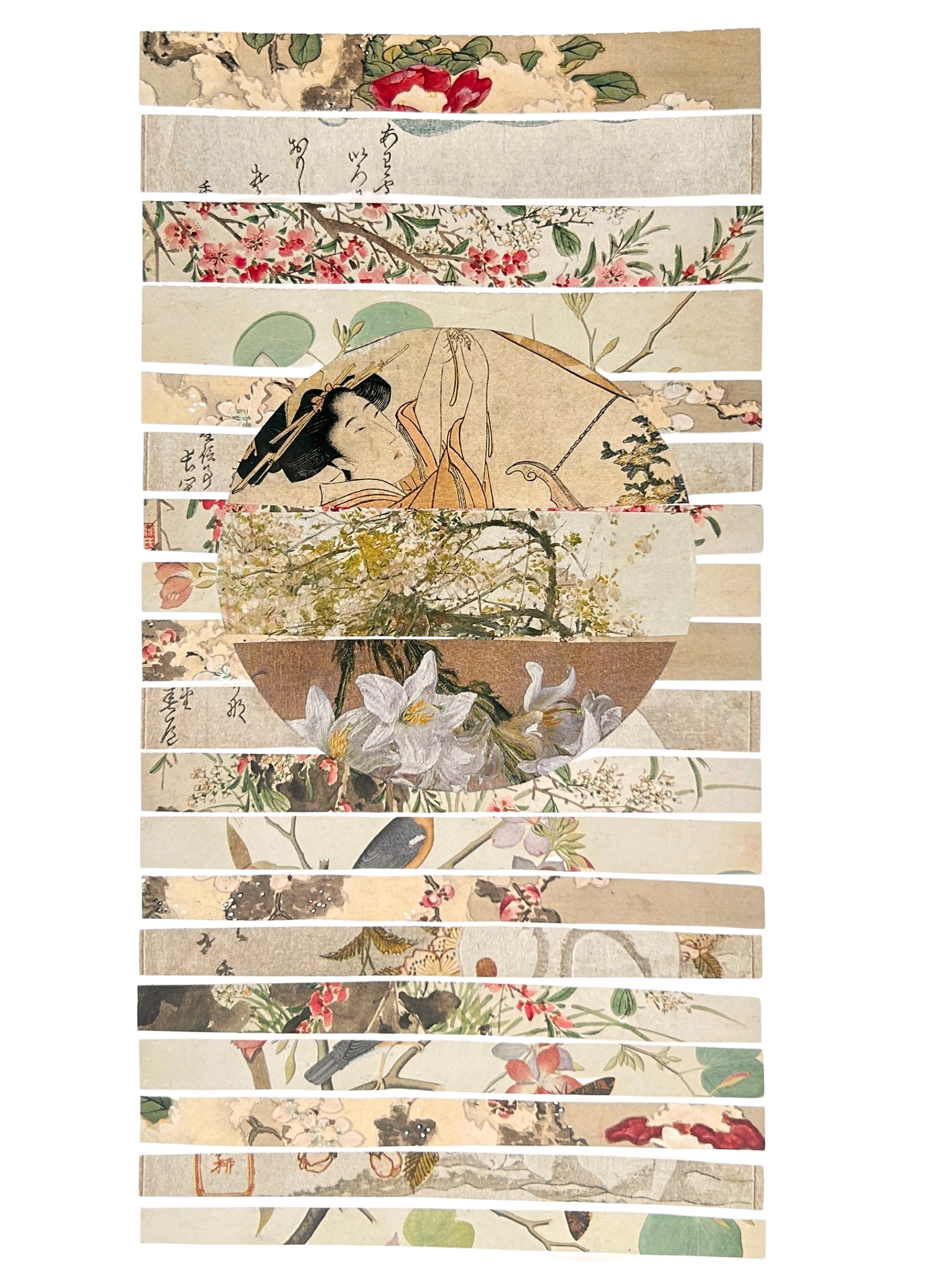 Collage 3, collage on paper, 12 x 7 inches, 2025