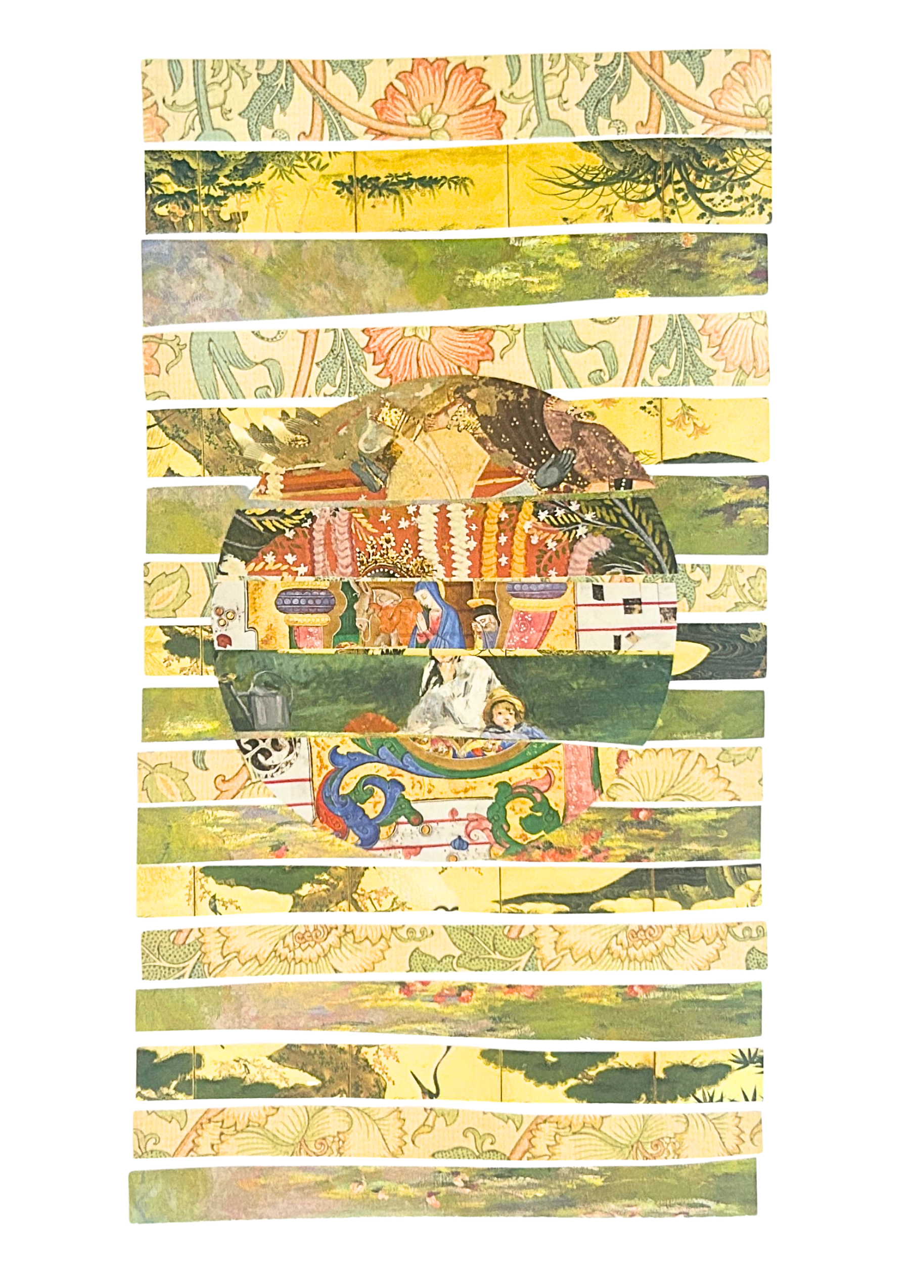 Collage 4, collage on paper, 12 x 7 inches, 2025
