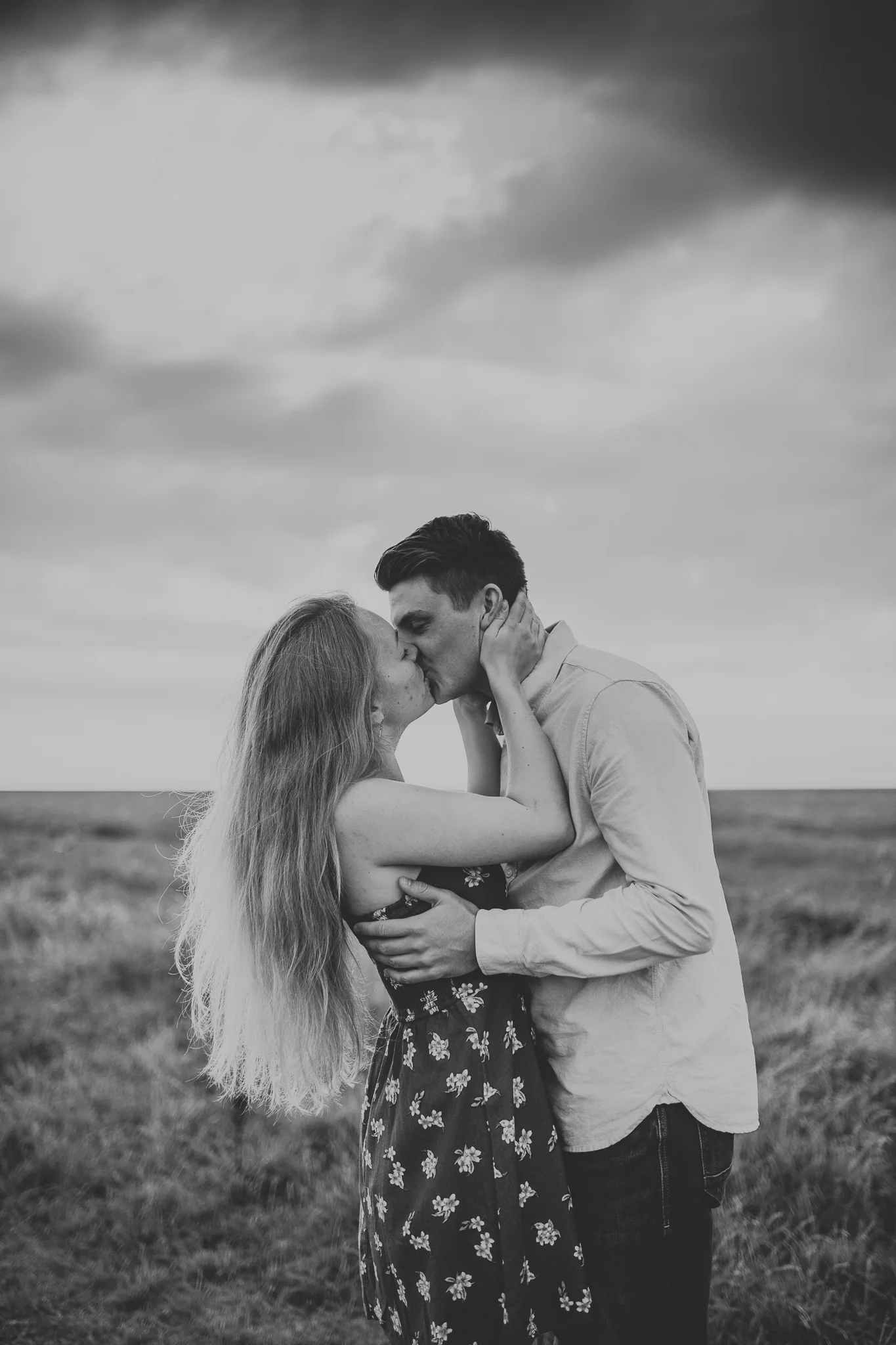 Southport Engagement couple portrait at sunset