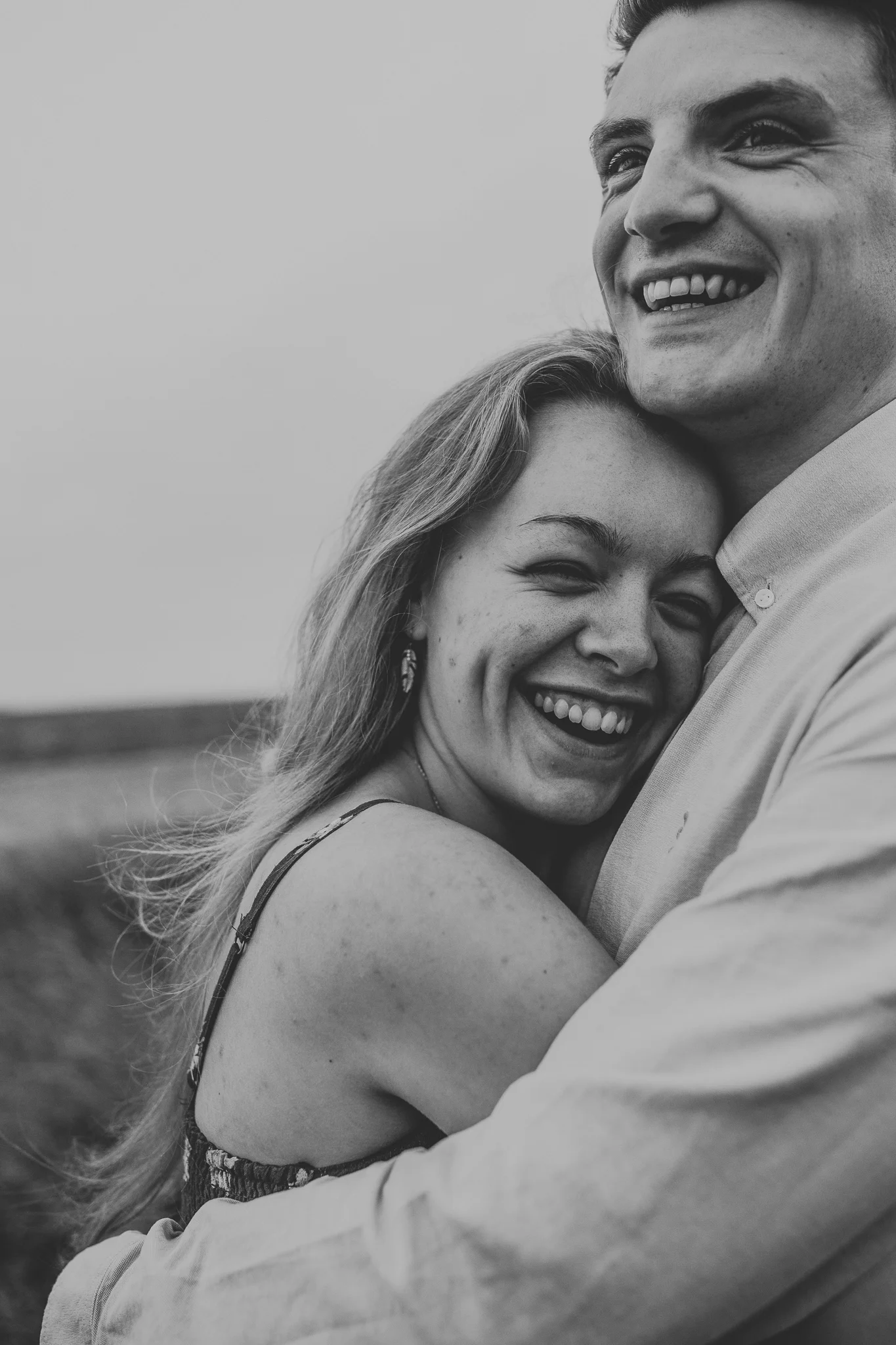 Southport Engagement couple portrait at sunset