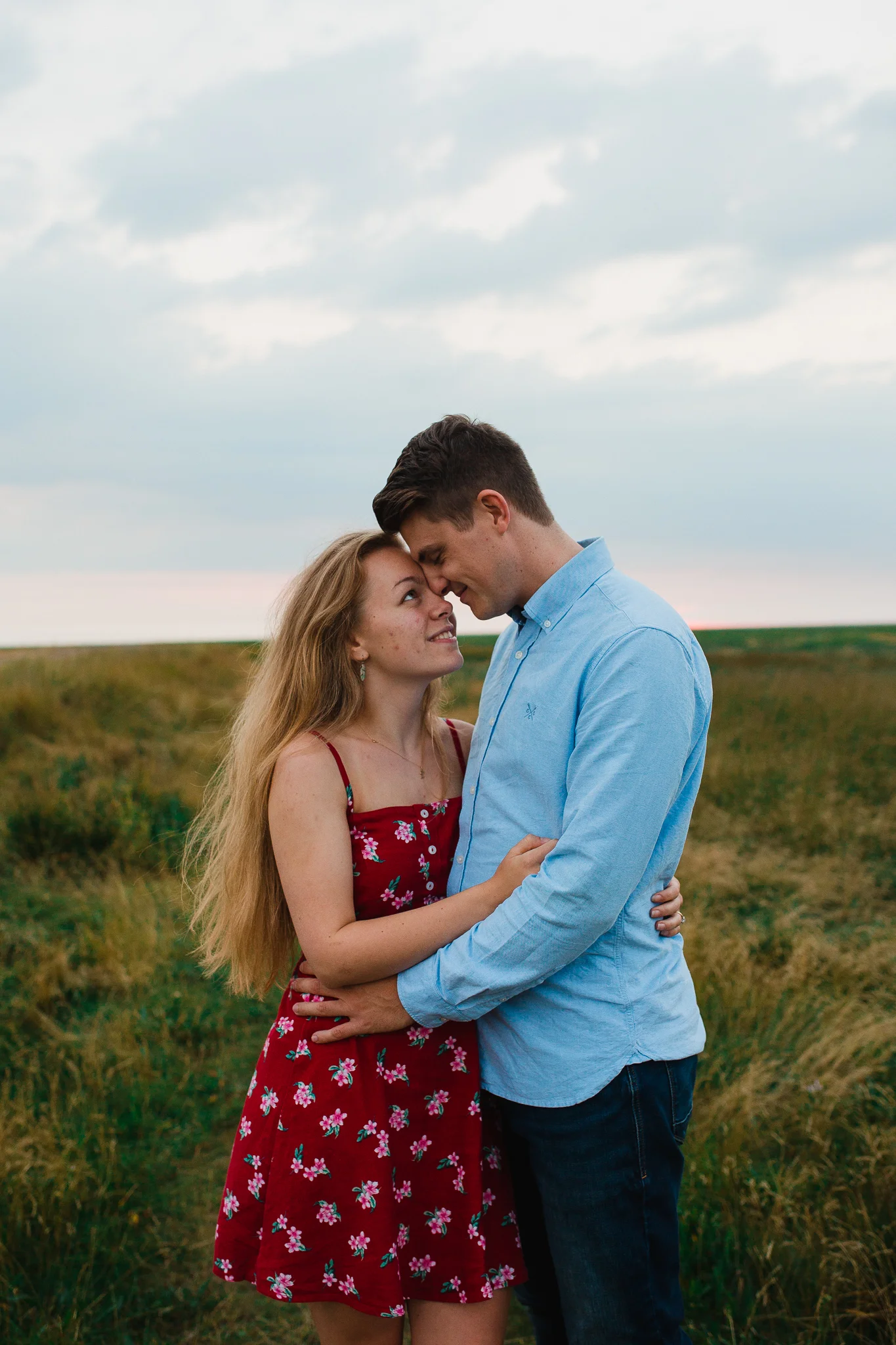 Southport Engagement couple portrait at sunset