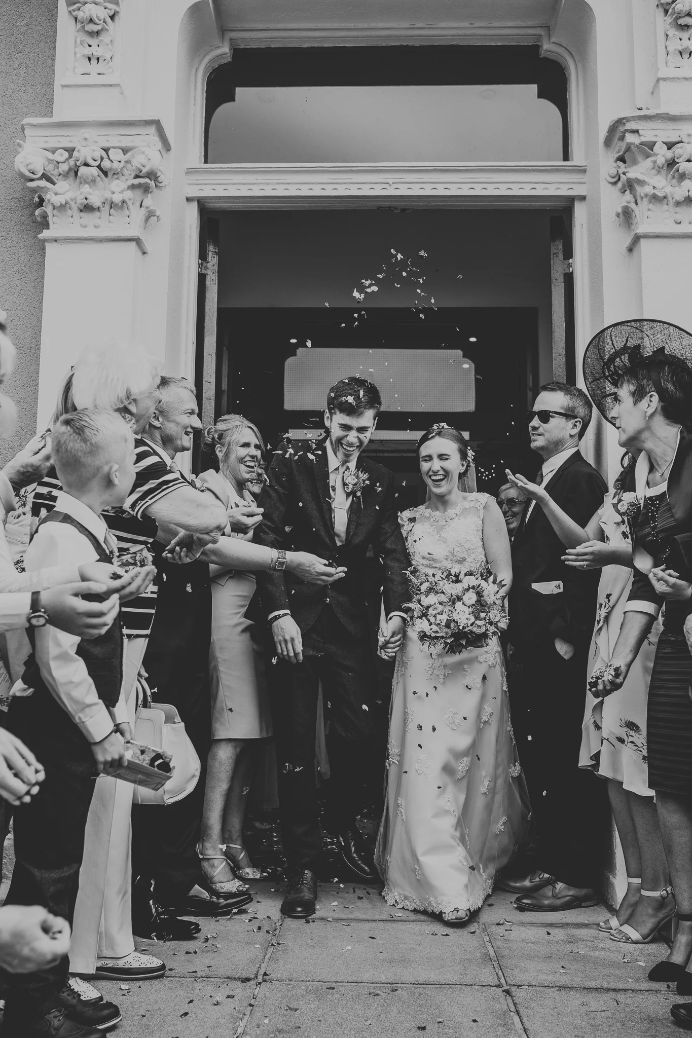 Jess and Ben - Liverpool wedding - confetti