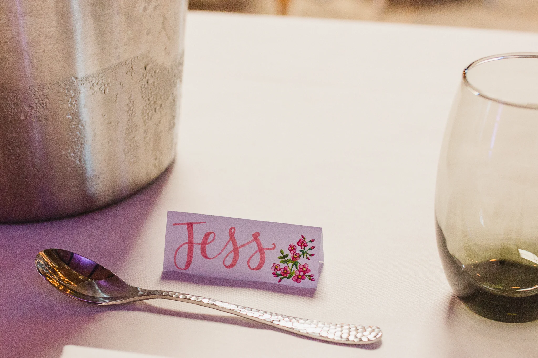 Jess and Ben - Liverpool wedding - table details