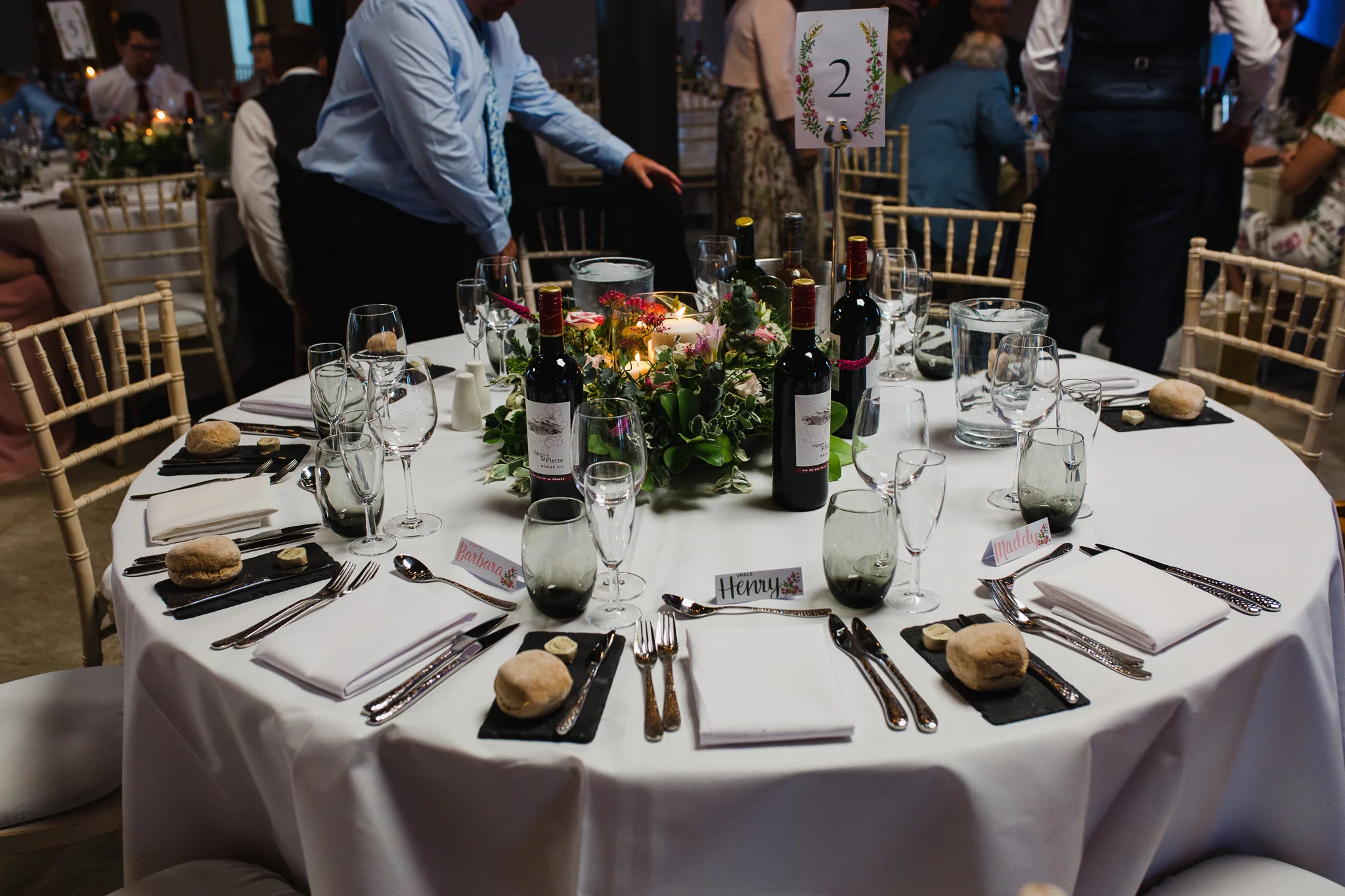 Jess and Ben - Liverpool wedding - table decorations
