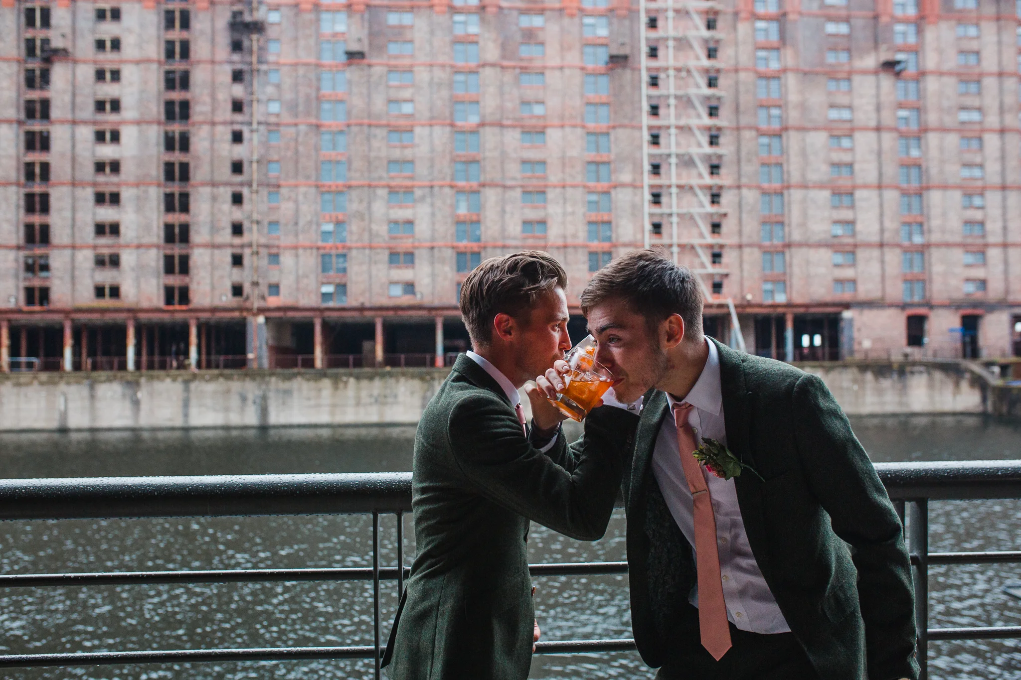 Jess and Ben - Liverpool wedding - best man and groom