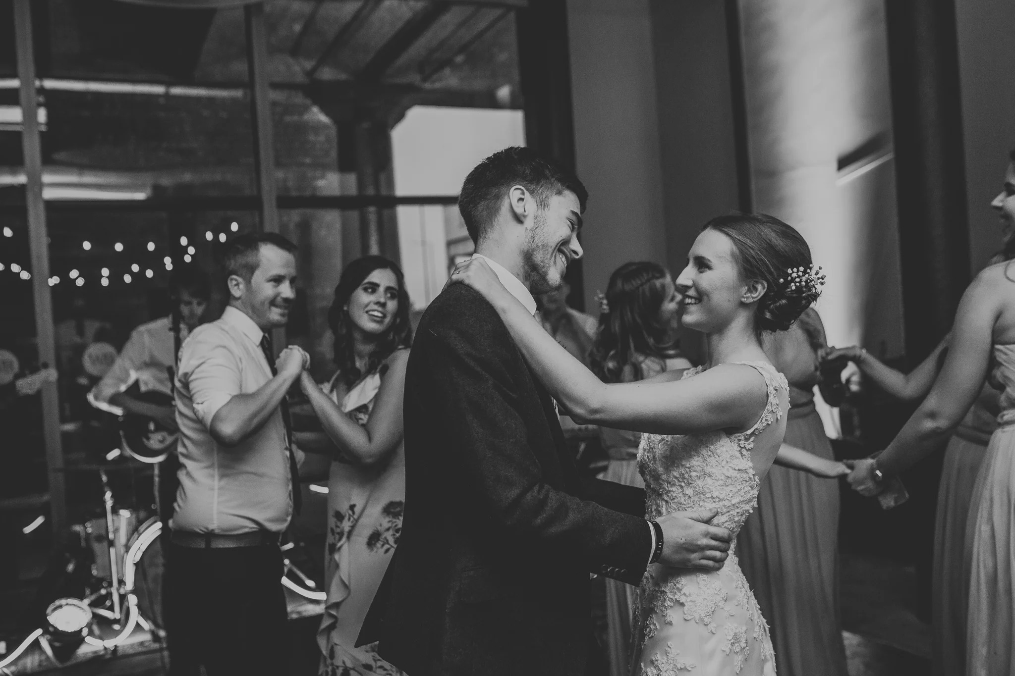 Jess and Ben - Liverpool wedding - bride and groom dancing