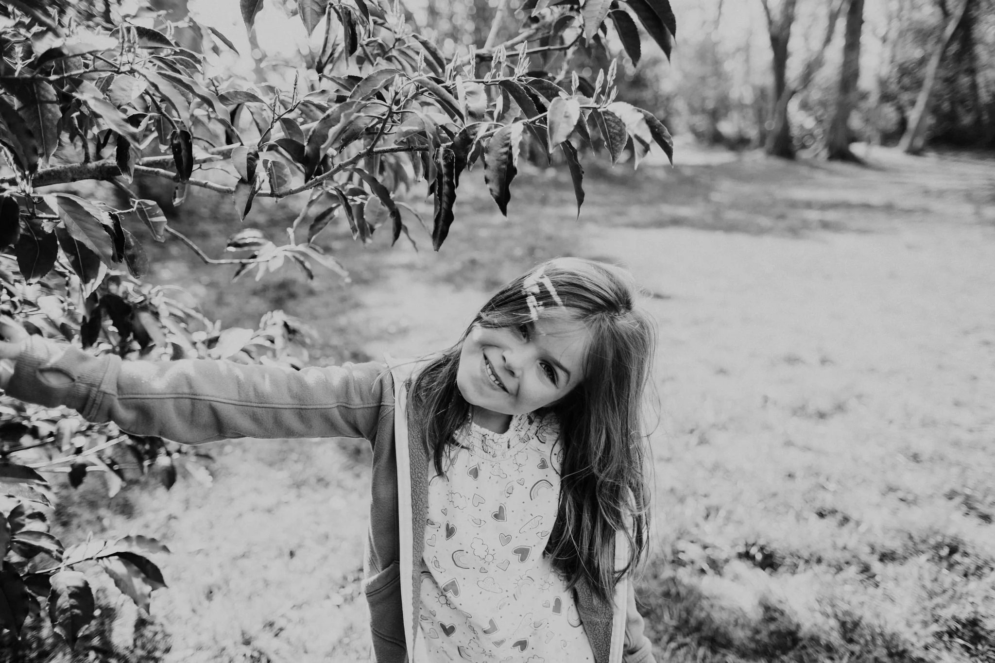 Black and White portrait in the park