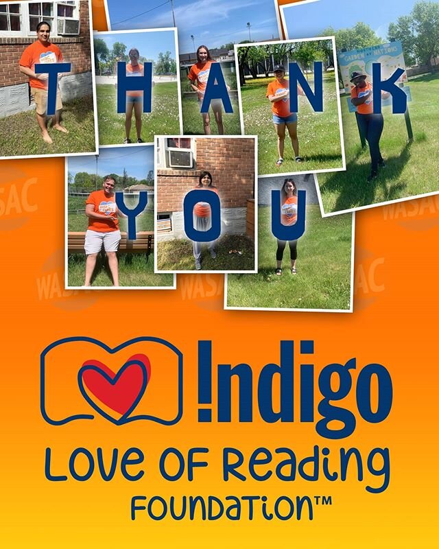 Miigwech-Thank You! &hearts;️ #IndigoLoveofReading for your Community Response Fund grant to help us keep children, youth and families learning during COVID-19! 📚 We are humbled by your generosity 🤗  #WASACCares