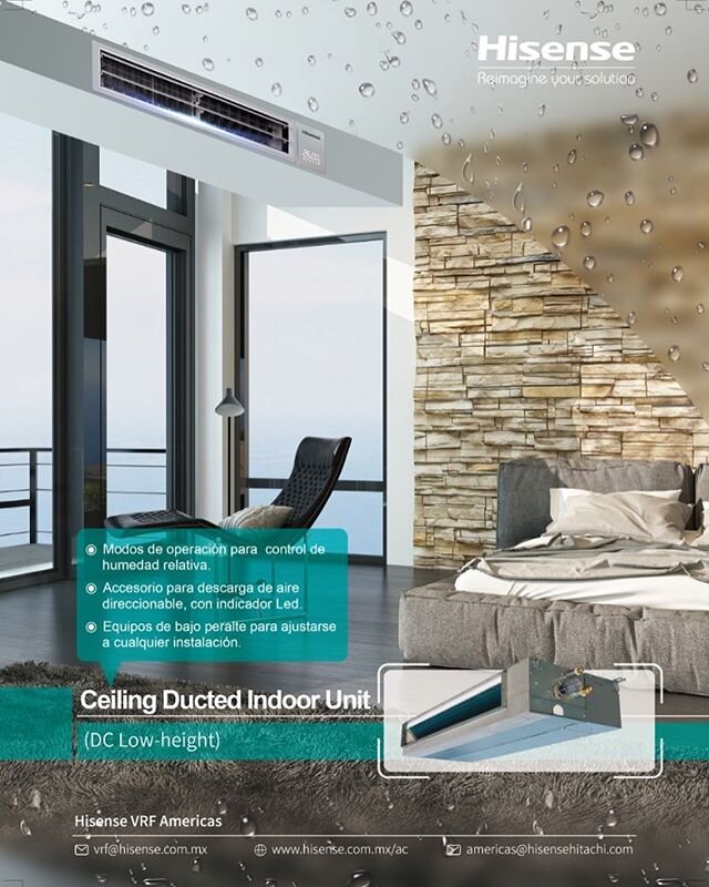 Hisense VRF. Soluciones para #Oficinas #Hoteles #Hogares, #Residencial #Comercial. www.hisense-vrf.com/svalarezo@airkkon.com