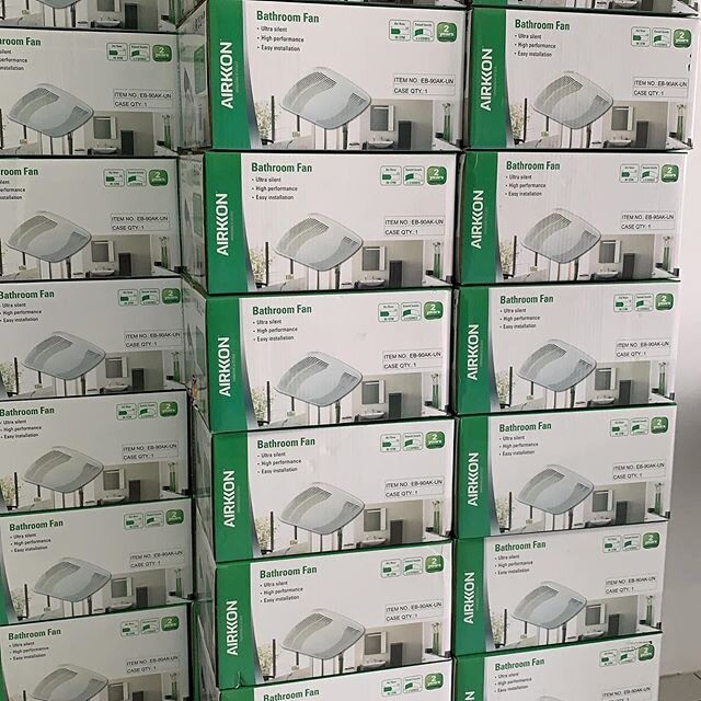 Extractores para ba&ntilde;os AIRKKON 90CFM y 50CFM, UL, HVI certificados. www.airkkon.com