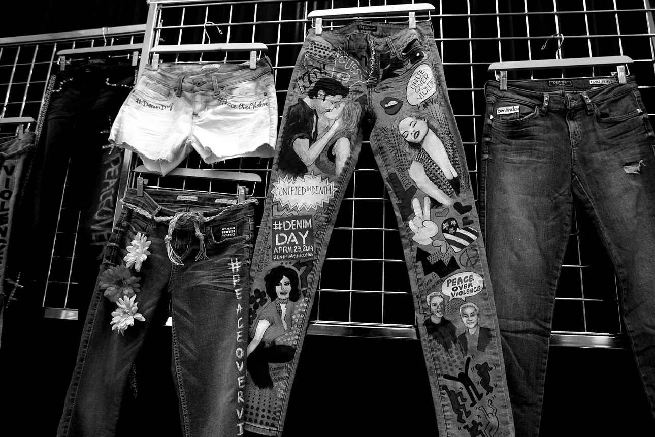 15th anniversary of Denim Day at GUESS? Inc. Headquarters on April 23, 2014 in Los Angeles, California.