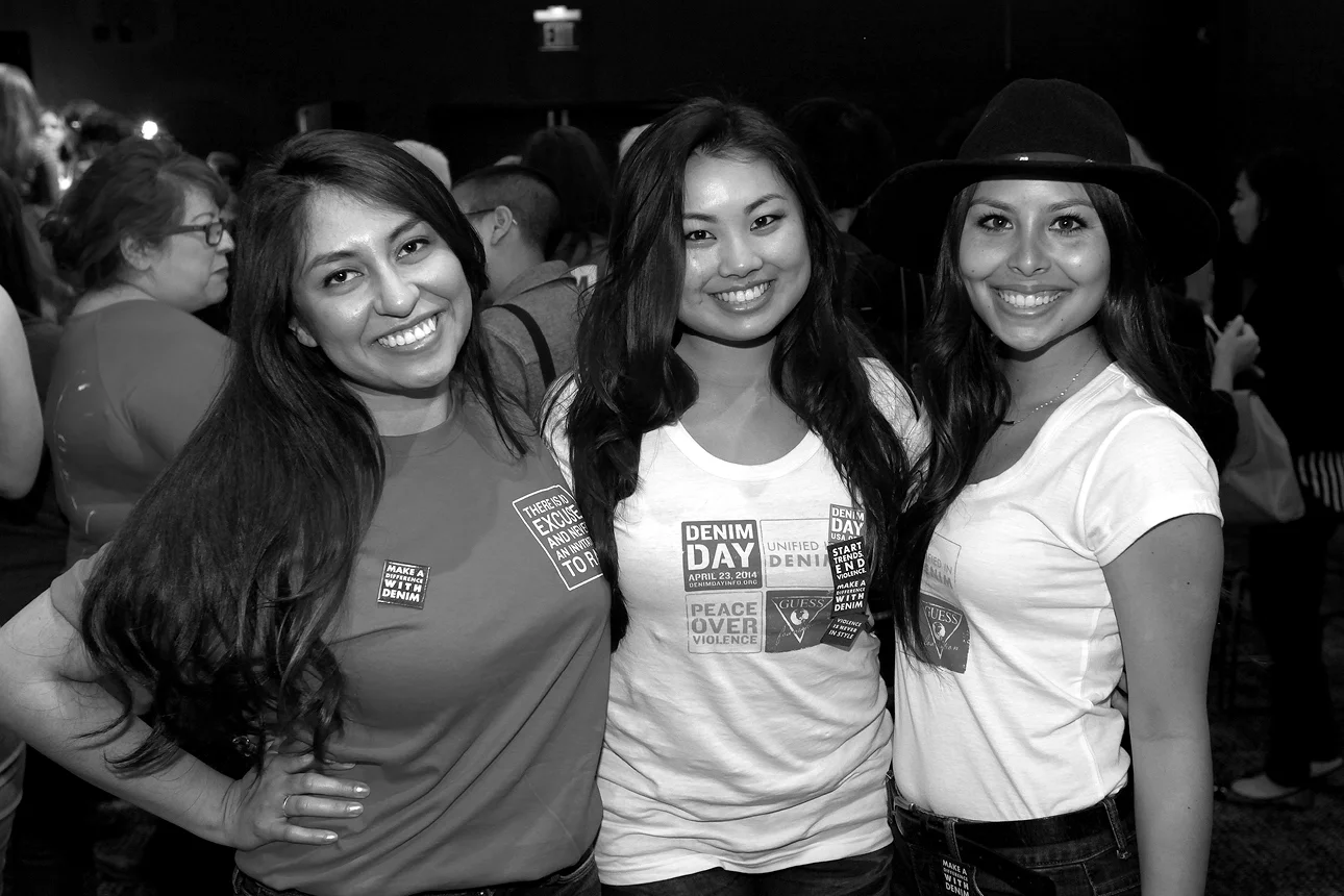 GUESS? Staff at Peace Over Violence 15th anniversary of Denim Day on April 23, 2014 in Los Angeles, California.