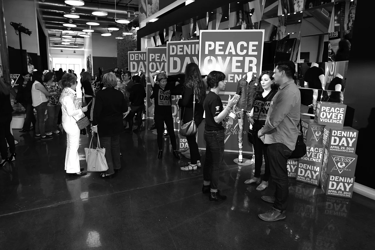 16th anniversary of Denim Day at GUESS? Inc. Headquarters on April 29, 2015 in Los Angeles, California.