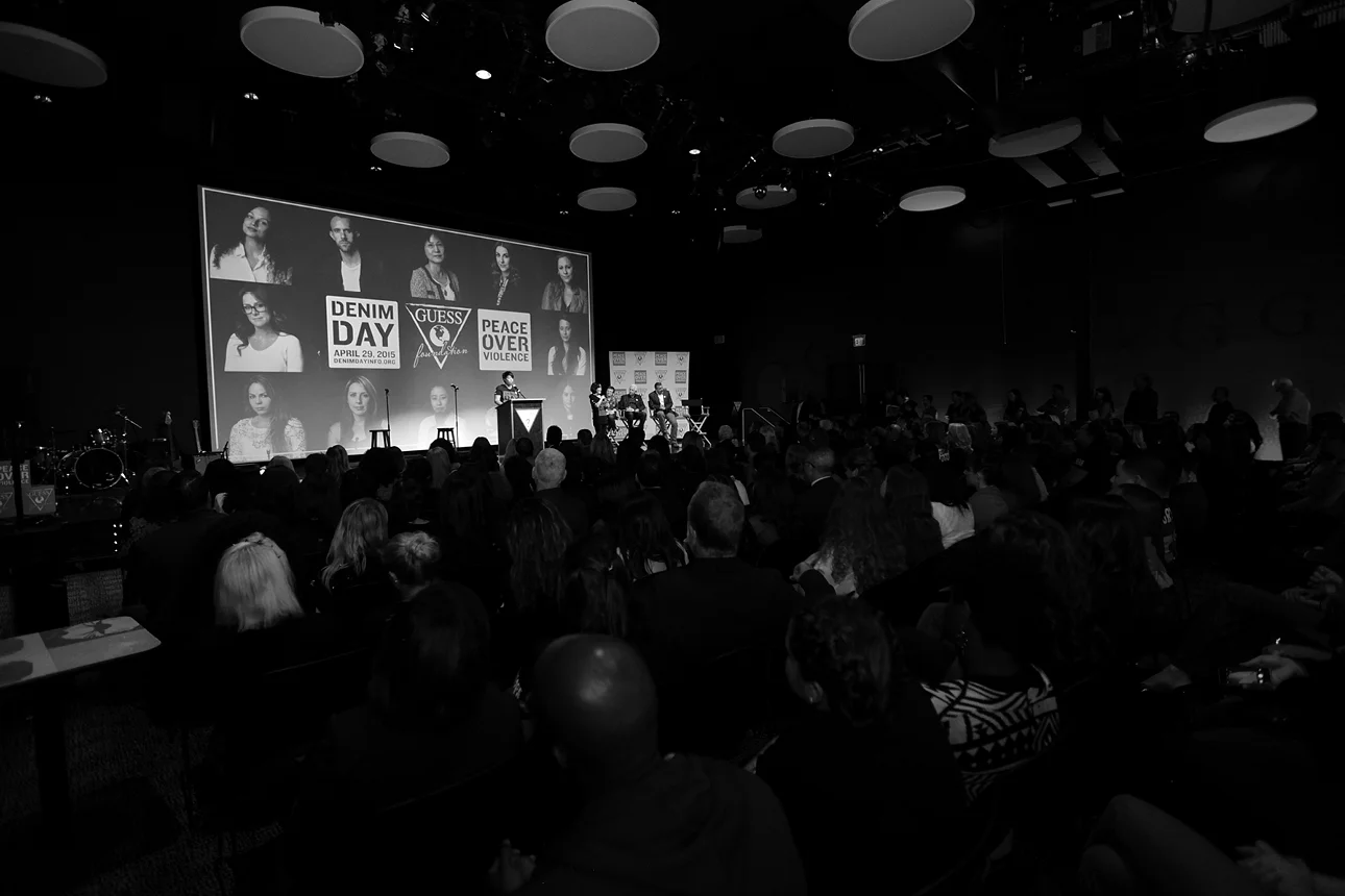 Denim Day Press Event at GUESS? Inc. Headquarters on April 29, 2015 in Los Angeles, California.