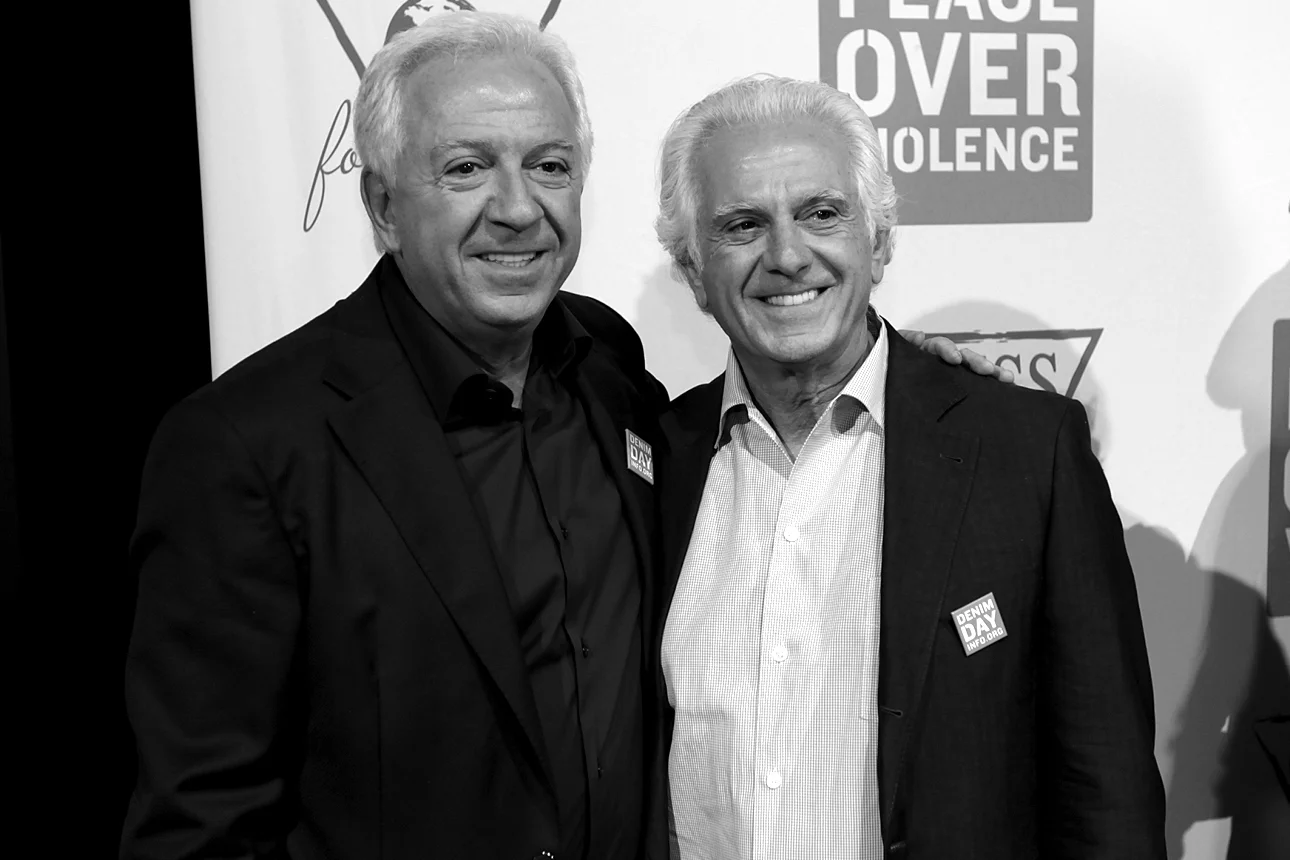 Paul & Maurice Marciano at GUESS? Inc. Headquarters on April 29, 2015 in Los Angeles, California.