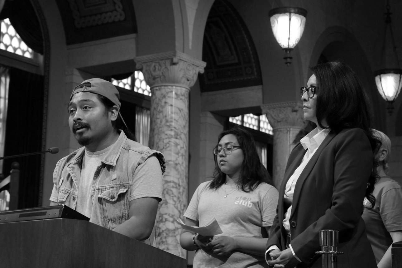  POV Staff and Youth Leader, Leslie joined Councilwoman Nury Martinez in Council Chambers when the City of LA, once again, declared Denim Day in LA! 