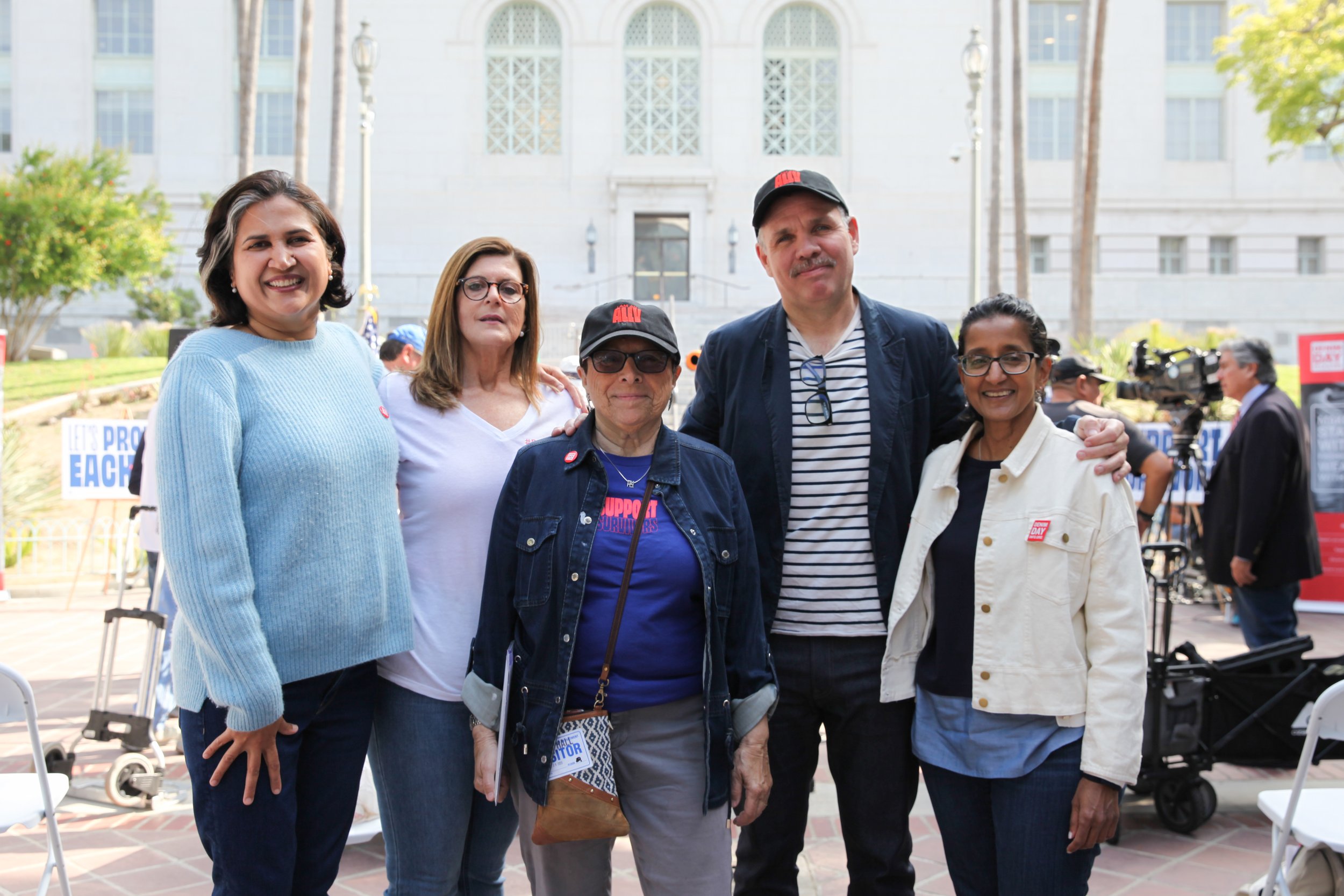 Members of the POV Board of Directors with Patti Giggans