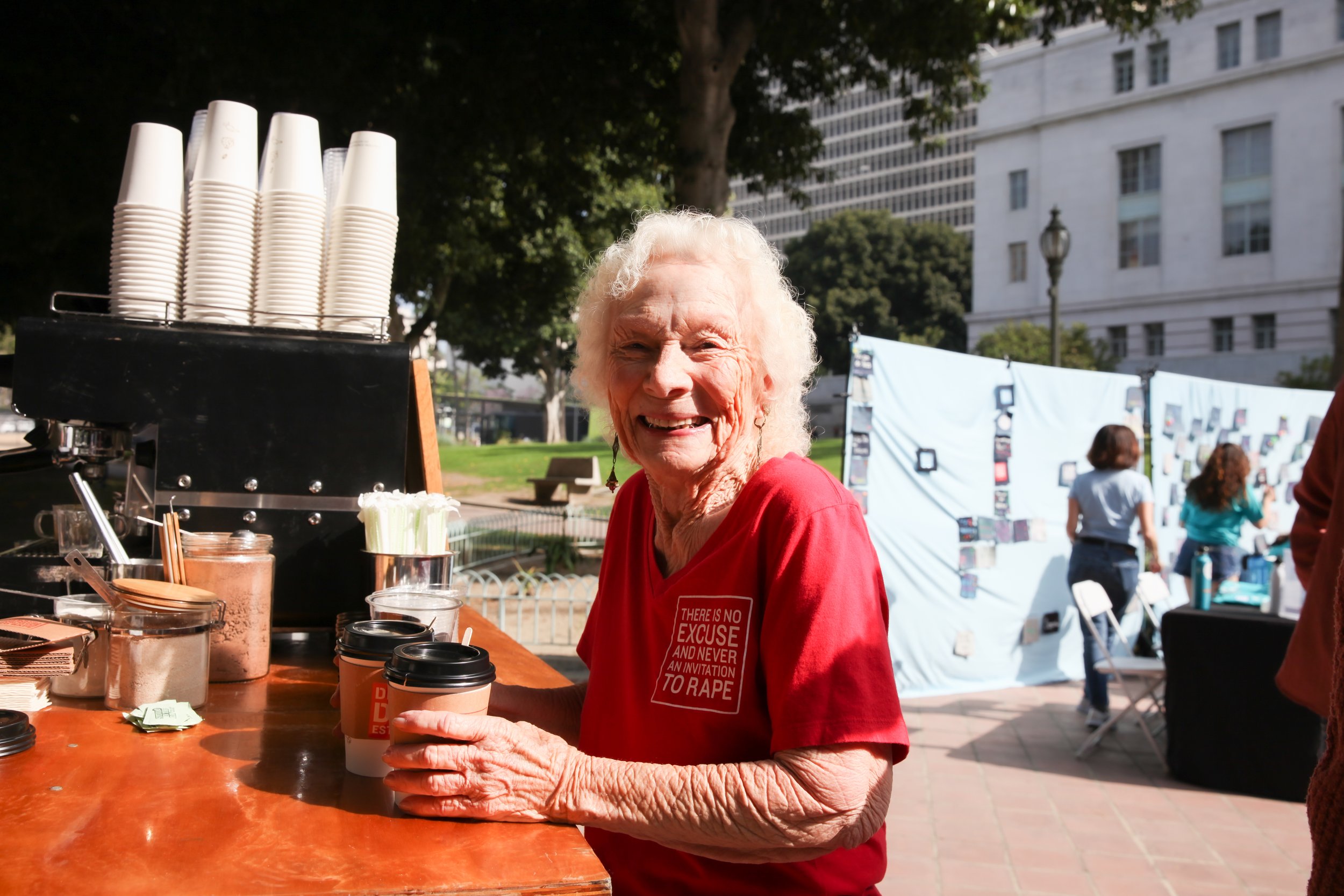 Cafe Santo Coffee cart and POV's Peggie Reyna