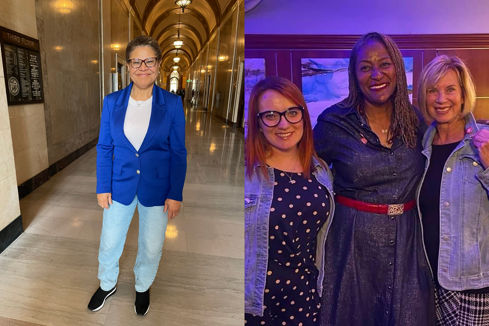 LA Mayor Karen Bass and Los Angeles County Supervisors Lindsey Horvath, Holly Mitchell and Janice Hahn rocking their denim!