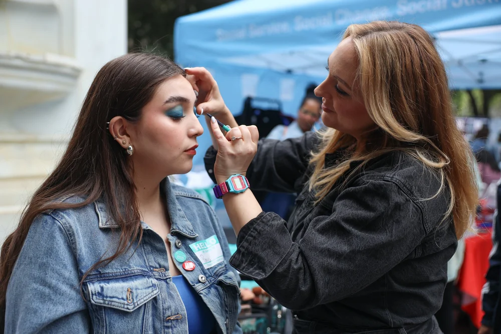 Thrive Causemetics Denim Makeup Looks