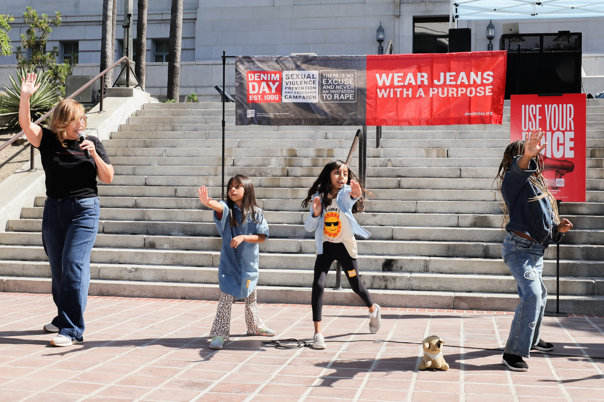  Yvette Lozano leading the Empowerment Self-Defense Demo 