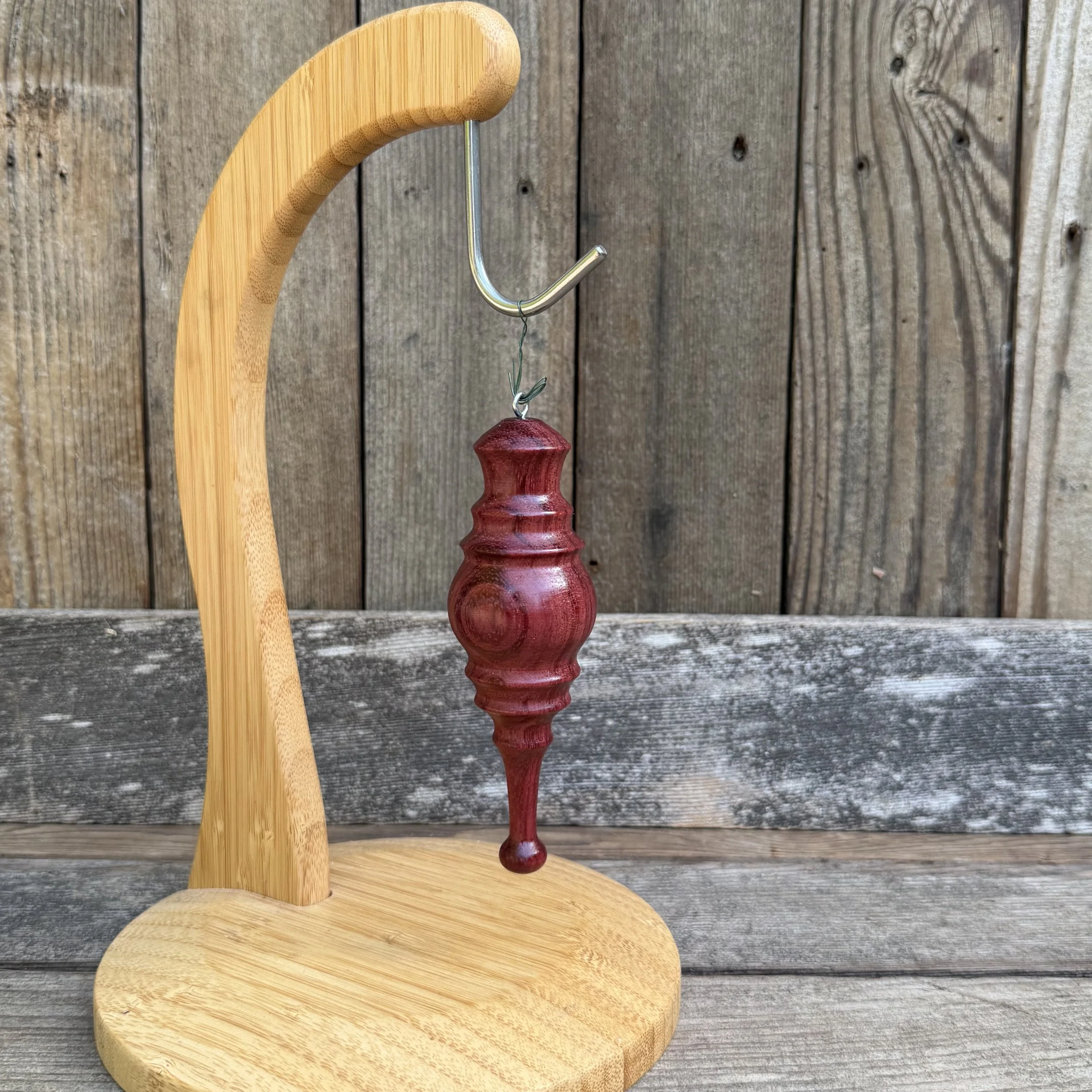 #110 - Wooden Ornament - Purpleheart Wood