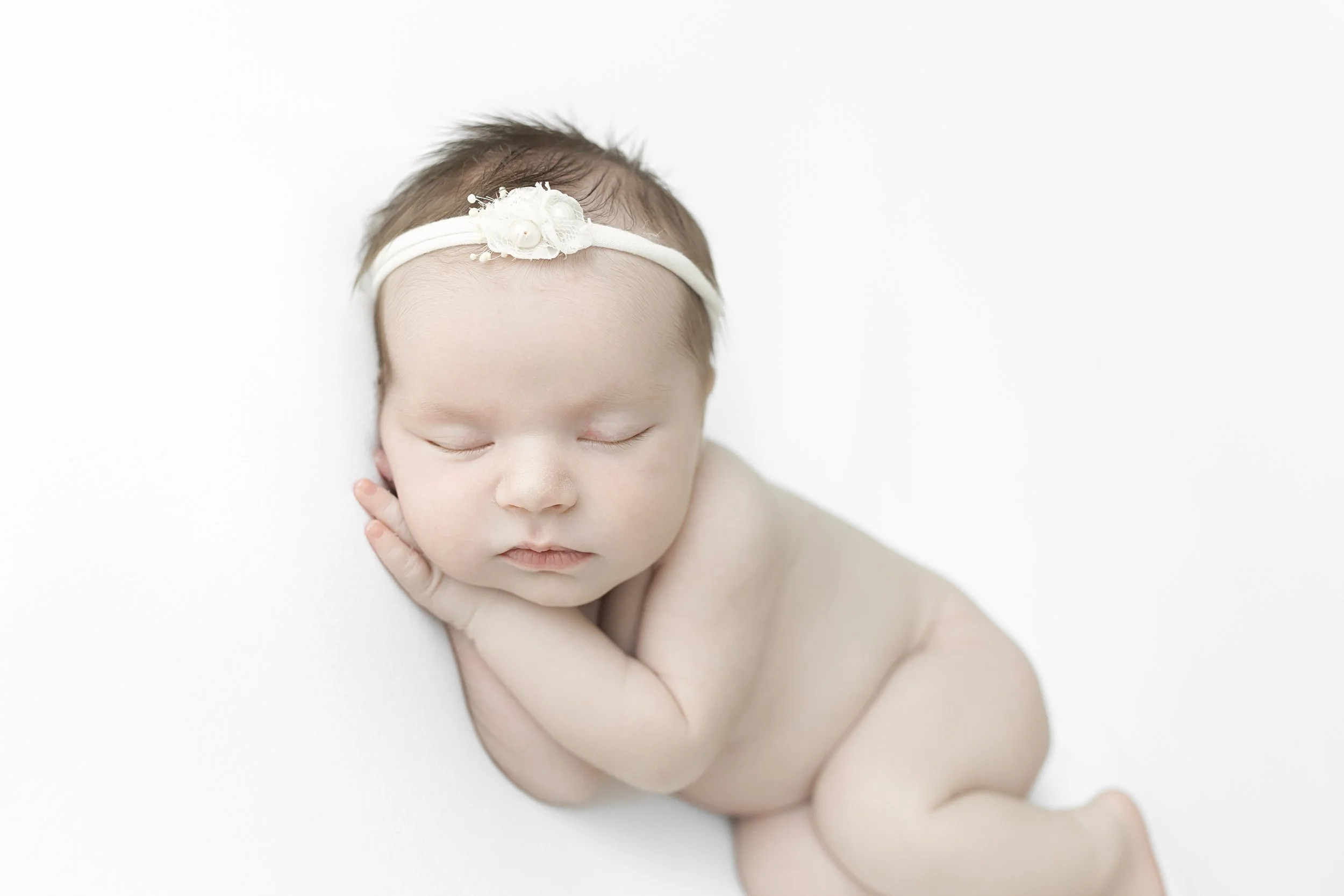Neutral Baby Girl Newborn Session in Evans, GA