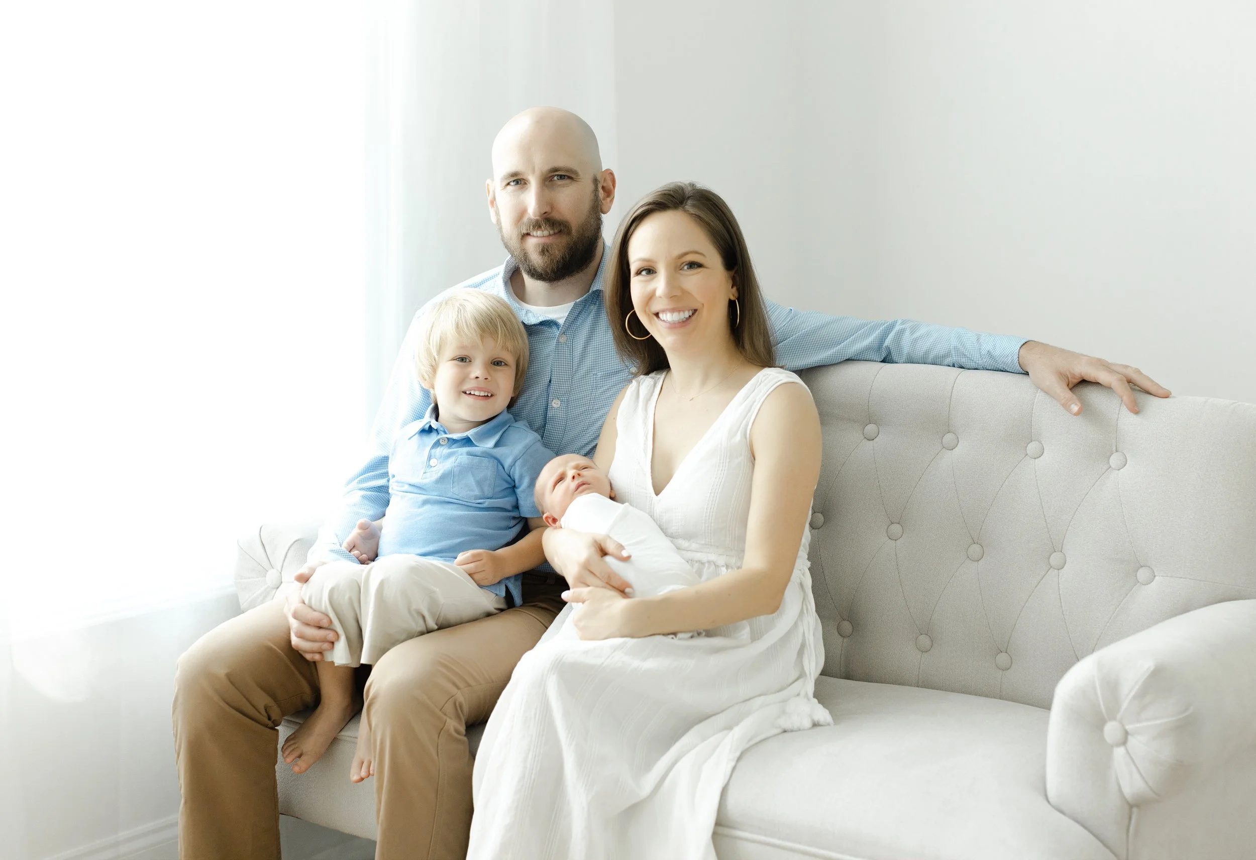 family photos taken at a newborn photography session in Augusta ga