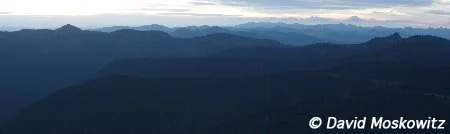 Sunrise in the Selkirk mountains, northeastern Washington