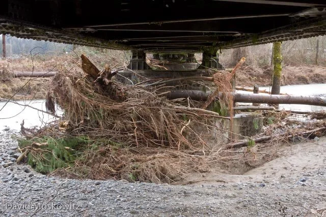 Same location as above during typical winter stream flow.