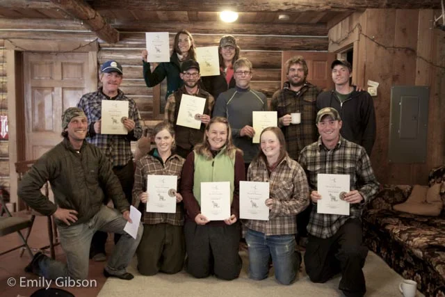 Congratulations to everyone who participated in the evaluation. In this particularly talented group of wildlife trackers, everyone earned a Level 2 certificate or higher!