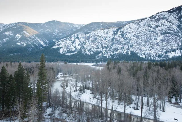 Solid snowpack still lingered in the valley bottom and on north facing slopes in the Methow for the evaluation.