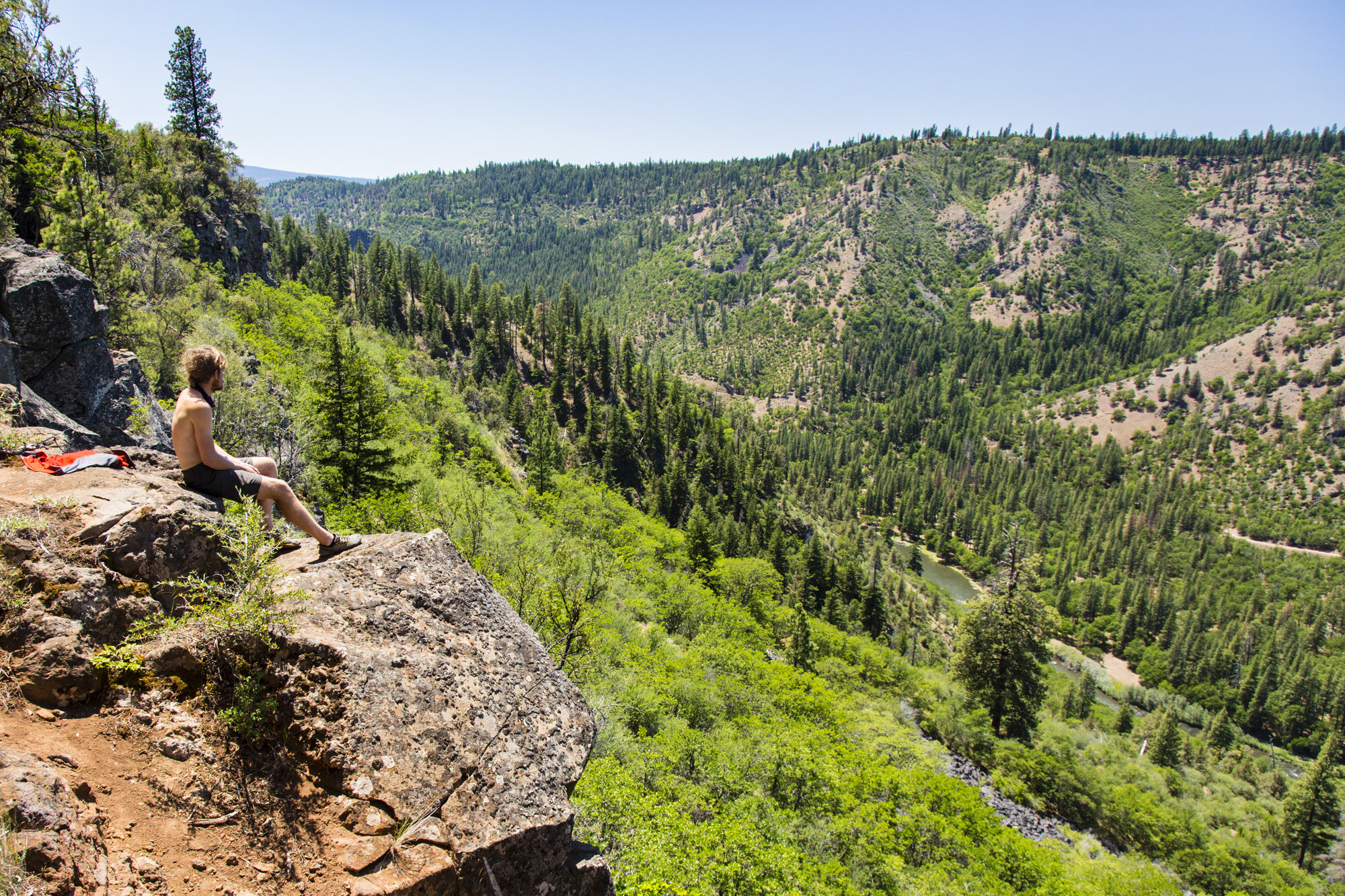  Looking down towards the Klamath River from close to the historic town of Topsy, Oregon. 