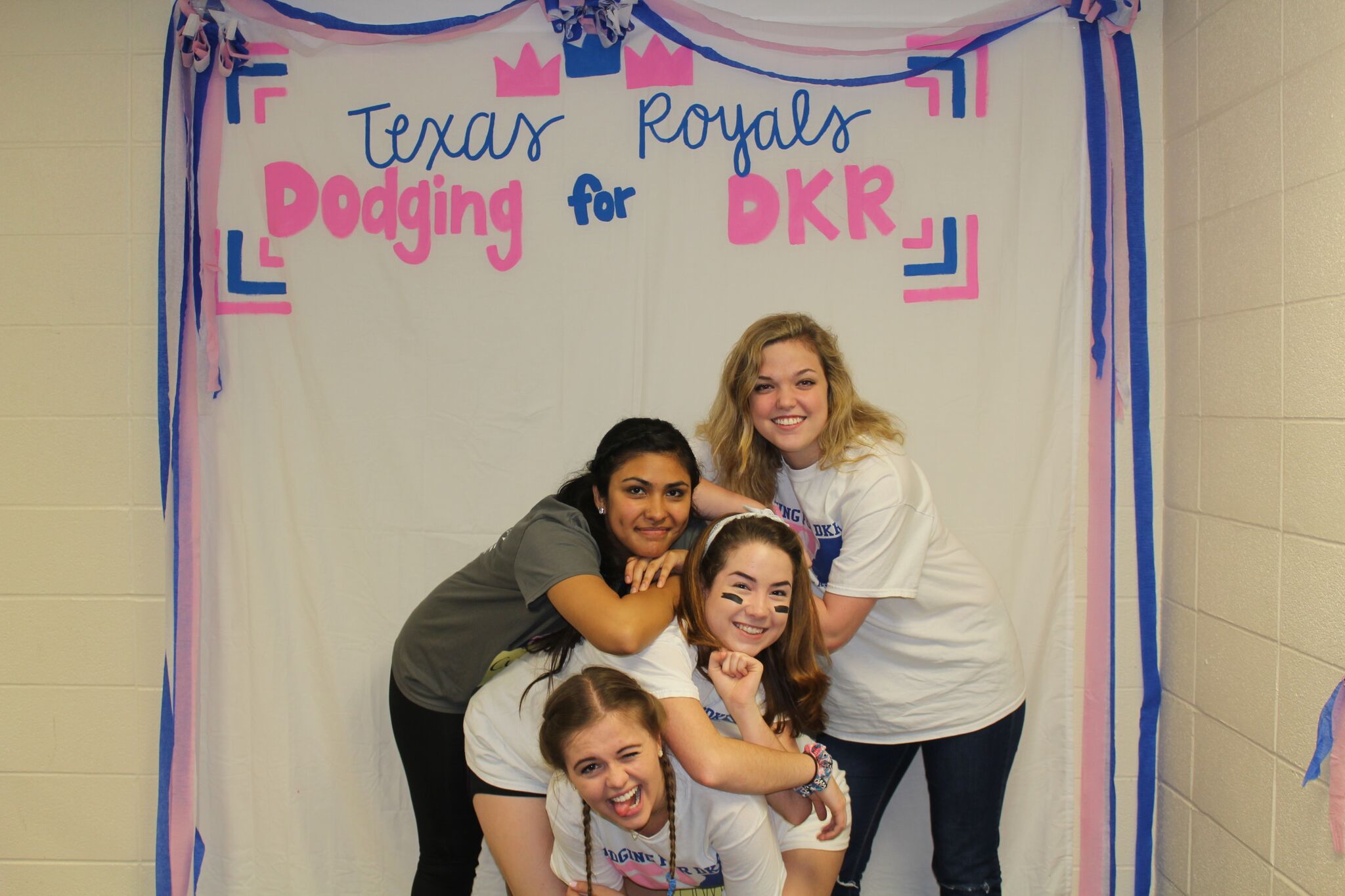 Caitlin, Cynthia, Mackenzie, and Gwen at our annual Dodging for DKR fundraiser.