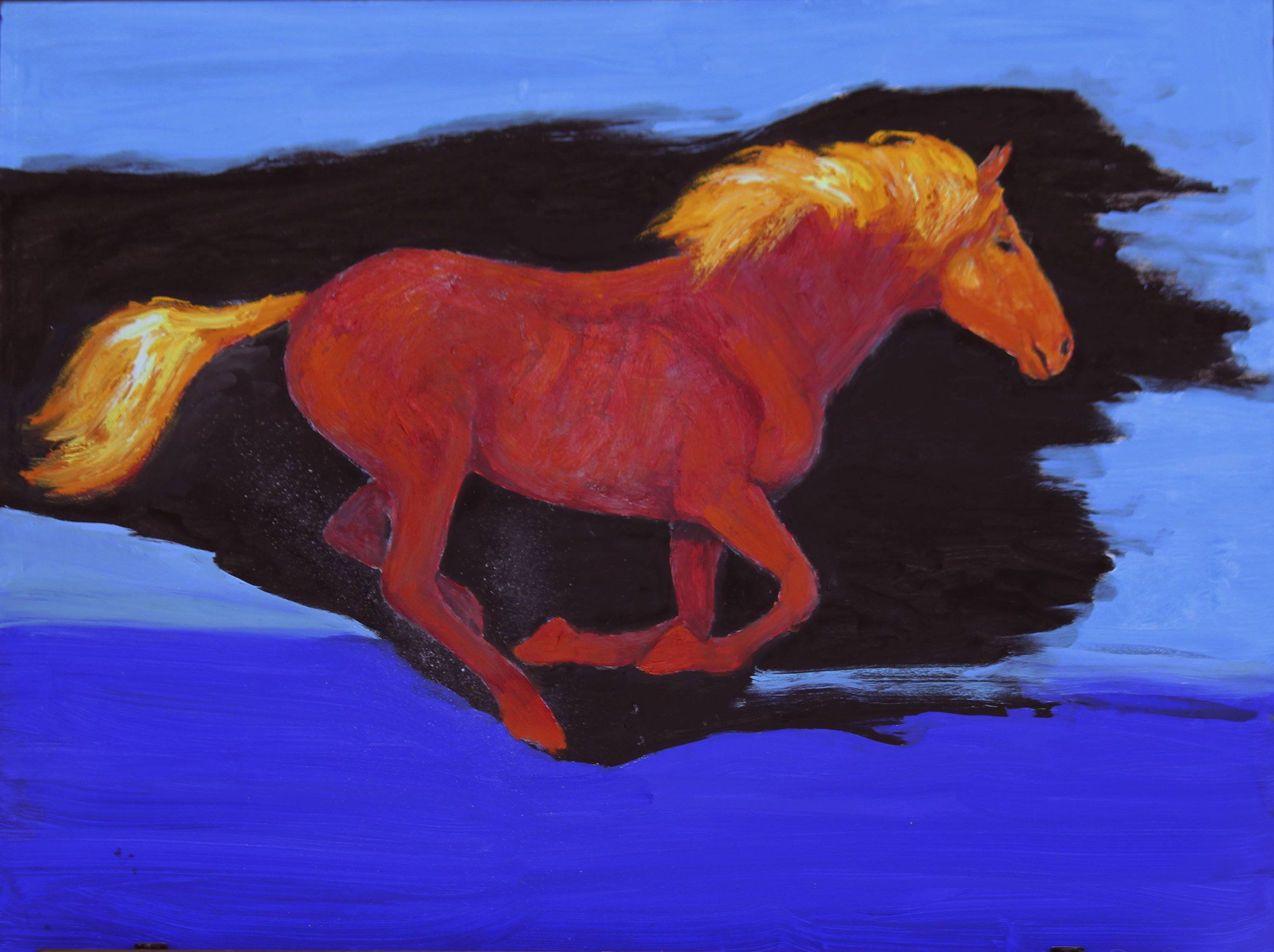 Red Run   18x24  oil On Linen On Panel  Unframed 