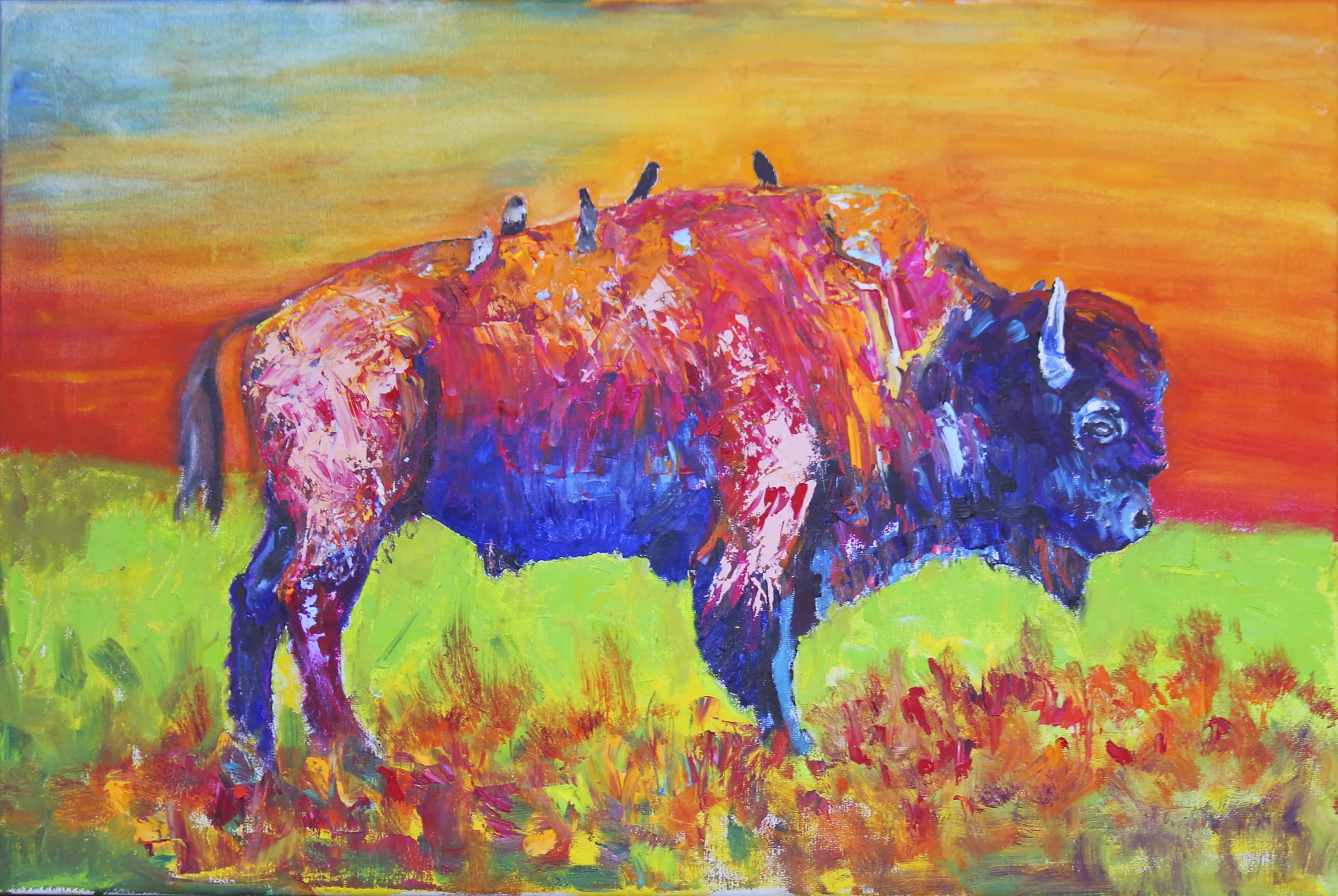 Like A Rainbow   24x36  oil On Linen  Gallery Wrapped  