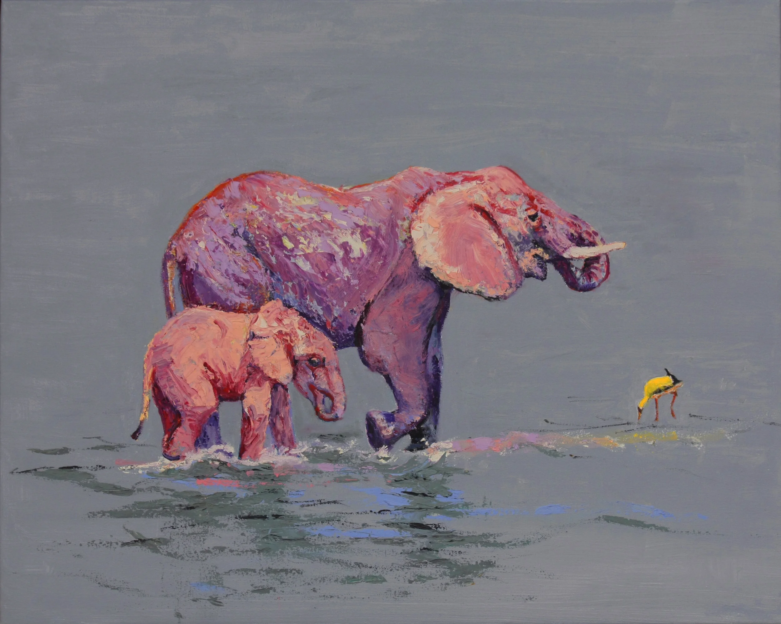 Bath Time   24x30  oil  On Linen  Gallery Wrapped  