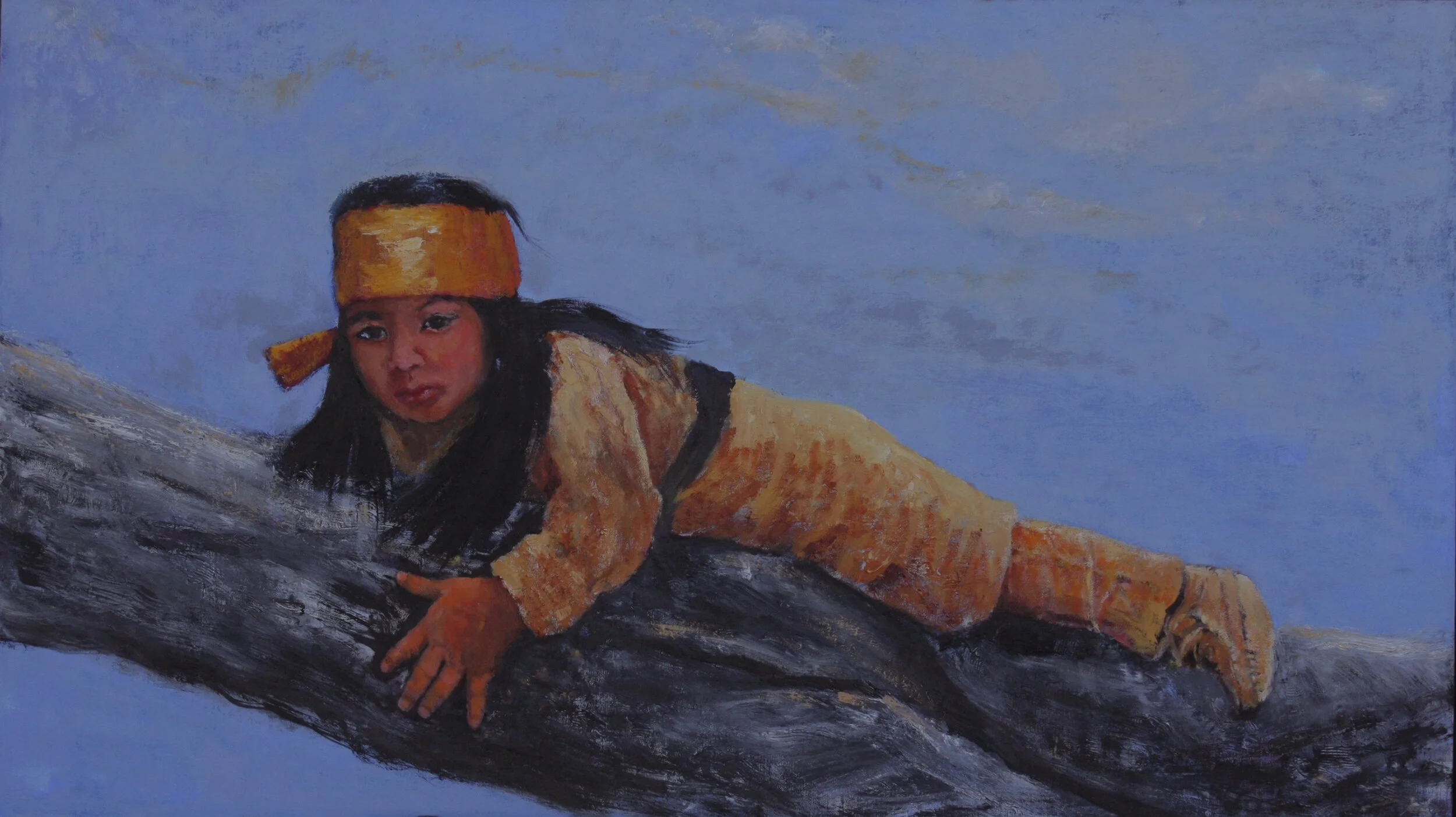 Holding On   24x42  oil  On Linen  Framed  $5000