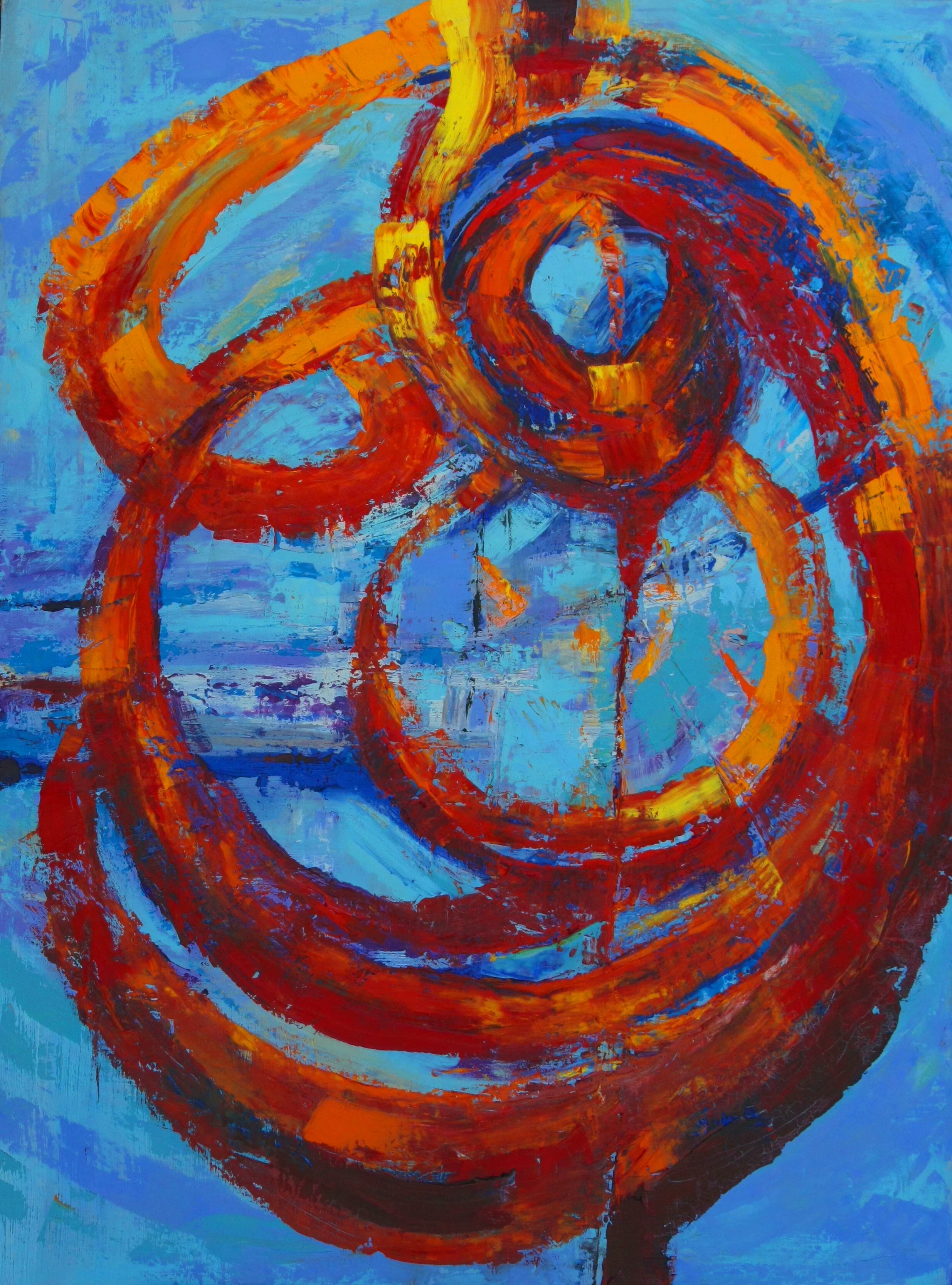 The Circle Of Life   48x36  oil  On Liinen  Framed  $8000