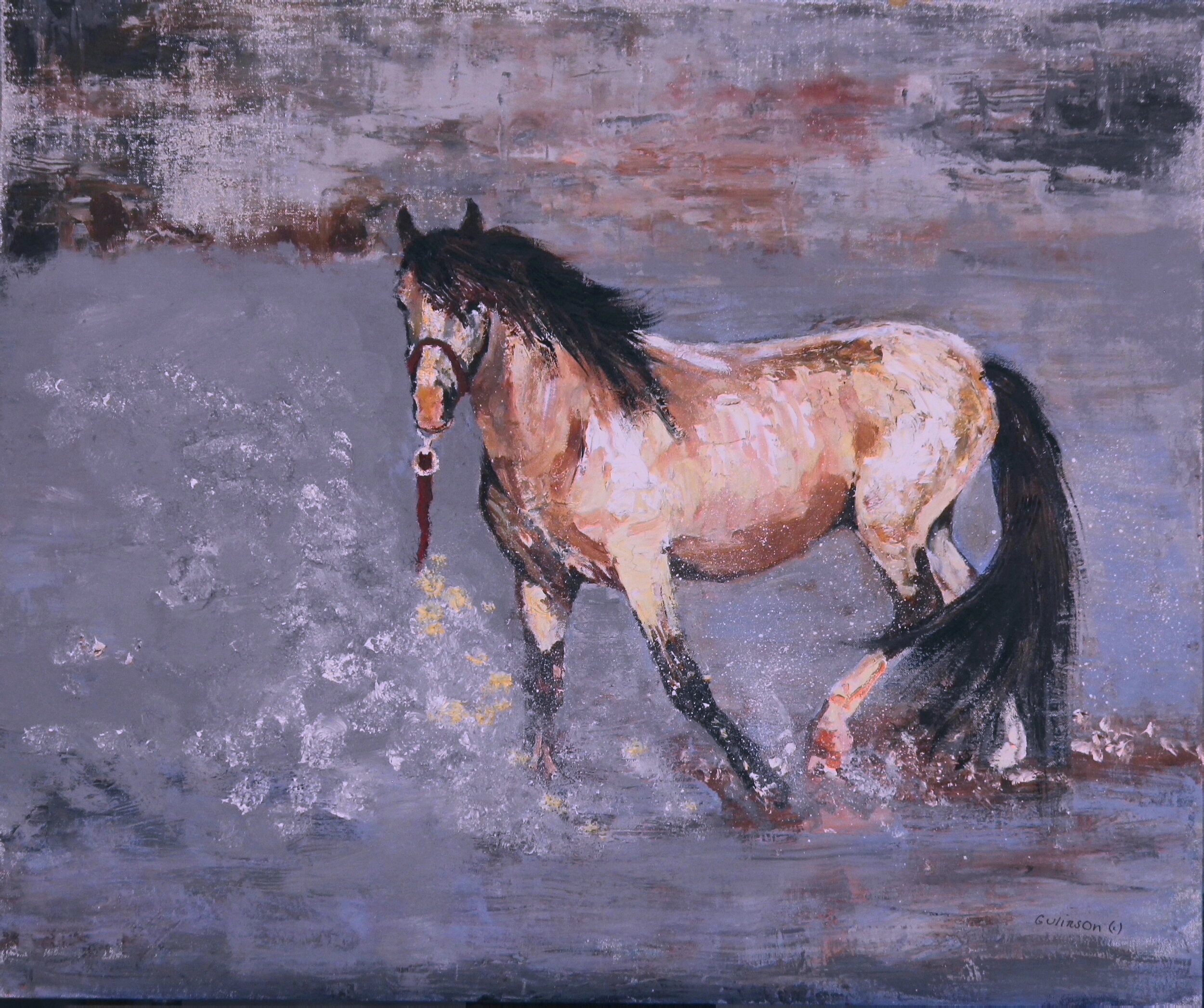 Broke Loose-Goin' Home   20x28  oil  On  Linen  Framed  $2800