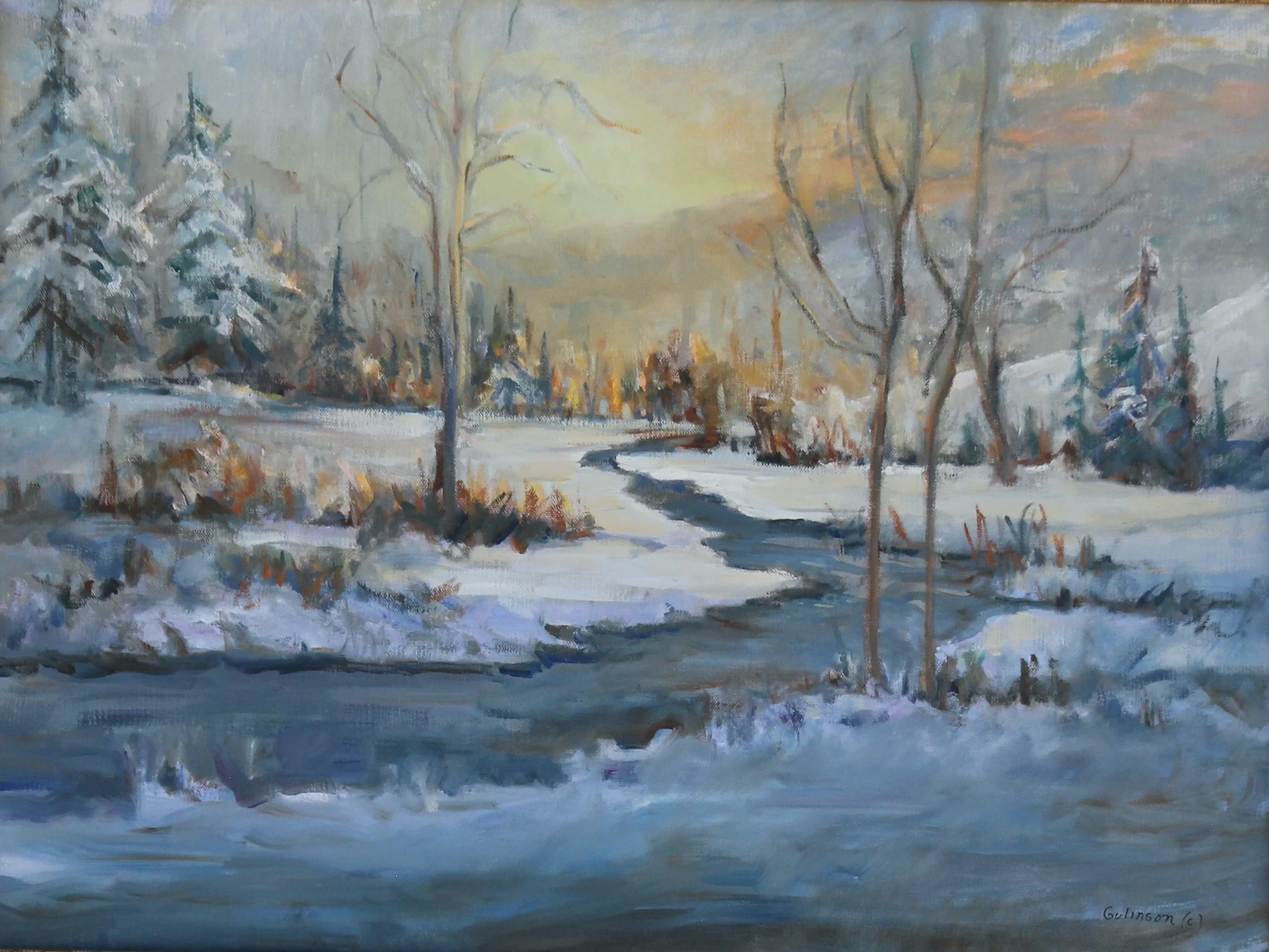 Springtime In The Rockies  - oil