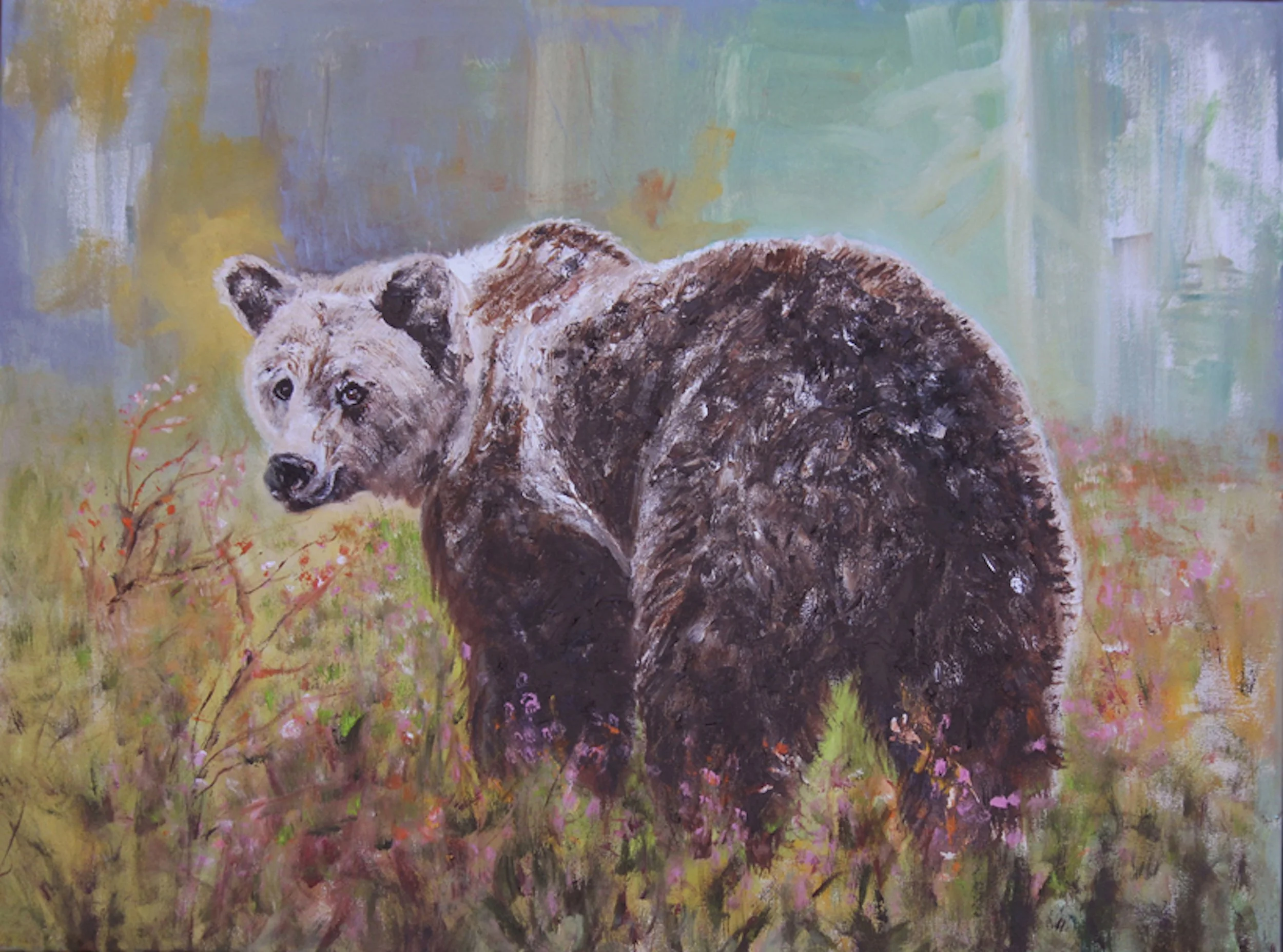 Grin And Bear It 30x36  oil  On Linen Canvas Gallery Wrapped  