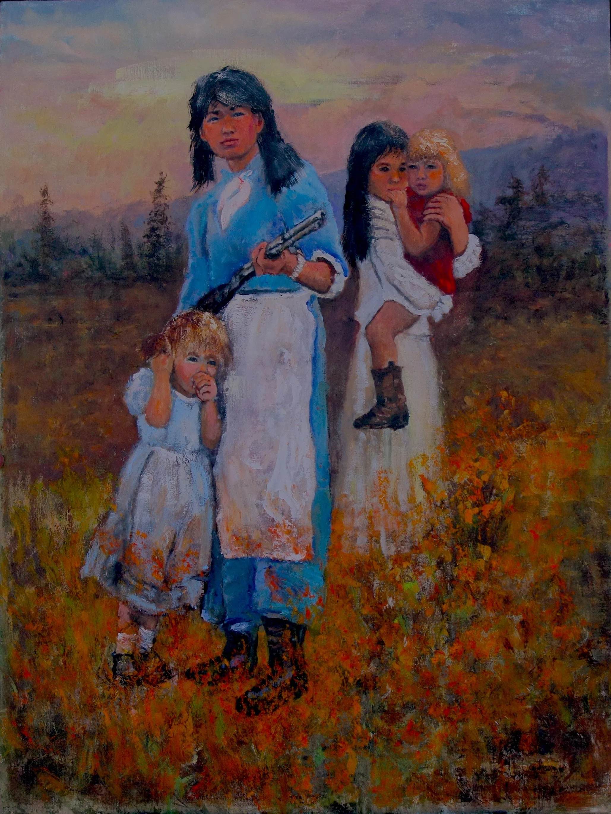 Frontier Life Was Tough   40x30  oil On Linen On Panel Unframed  $5800